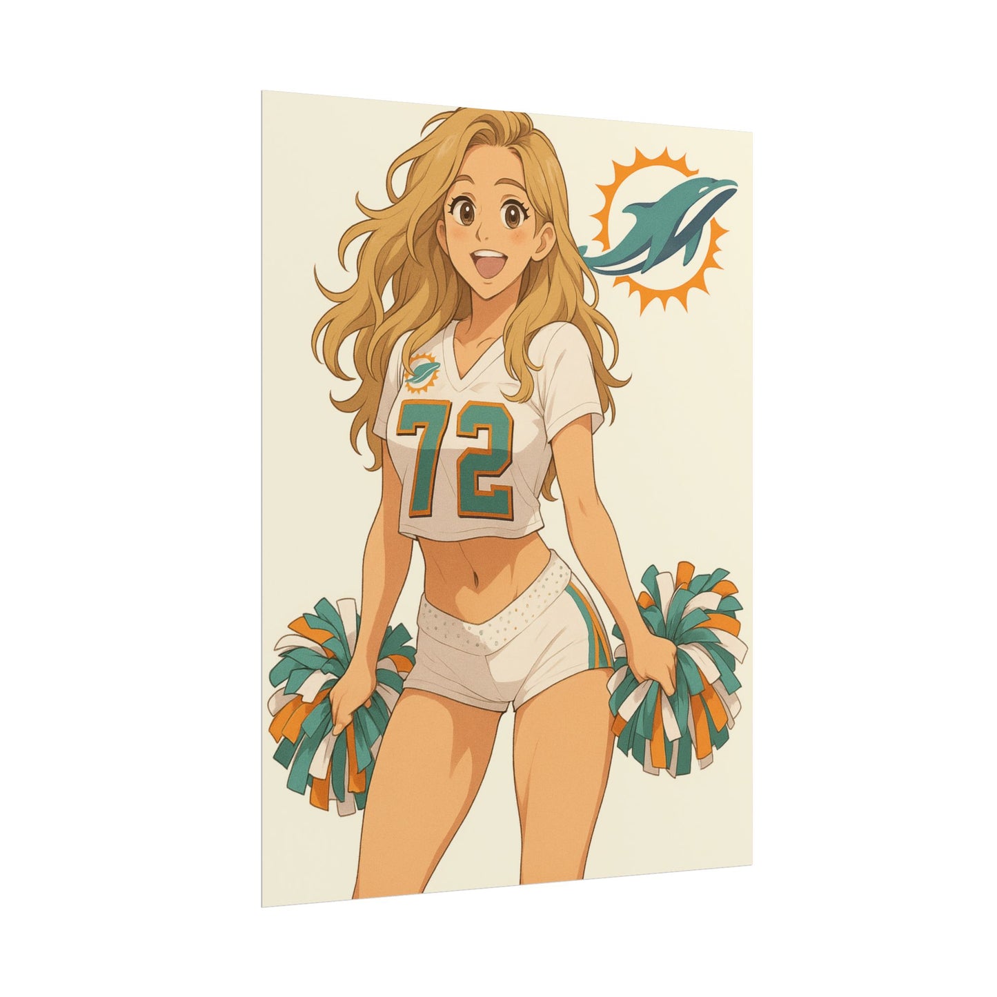 Loco Fits Anime Girls 'Dolphins Cheerleader 1' Poster