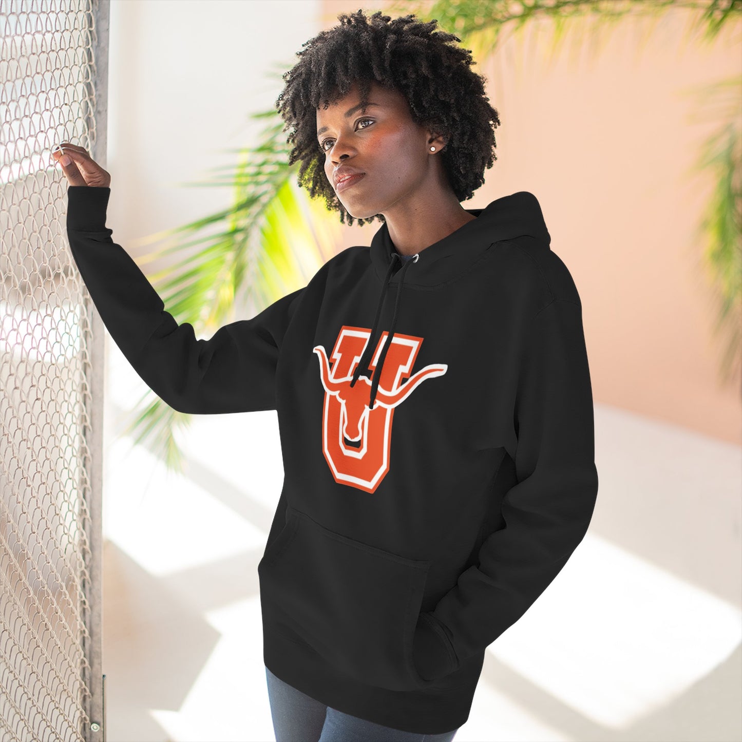 'Texas U Longhorns' Three-Panel Fleece Hoodie