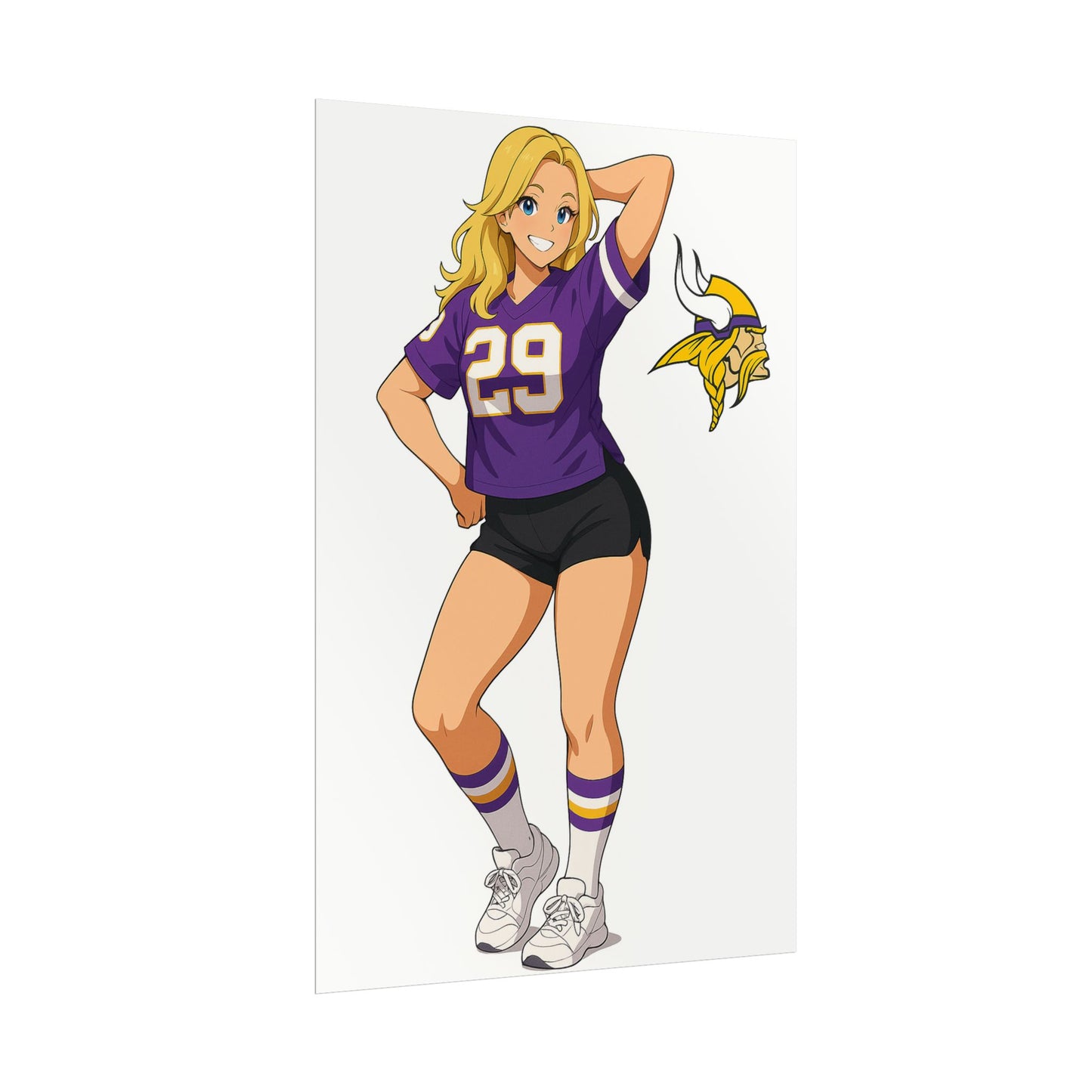 Loco Fits Anime Girls 'Vikings Girl 1' Poster