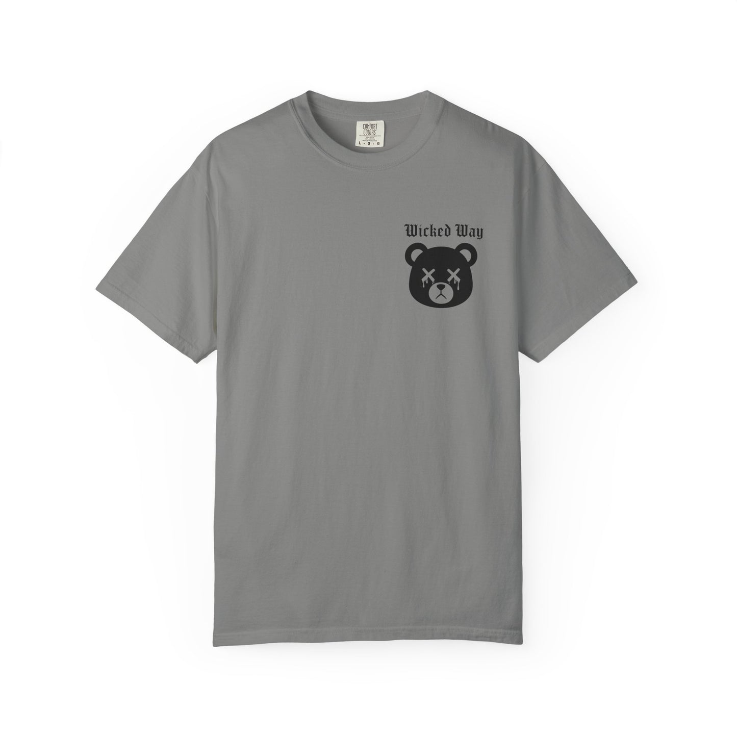 "Wicked Way" Dead Bear Head Pocket Logo Graphic T-Shirt (Multi Color Options)