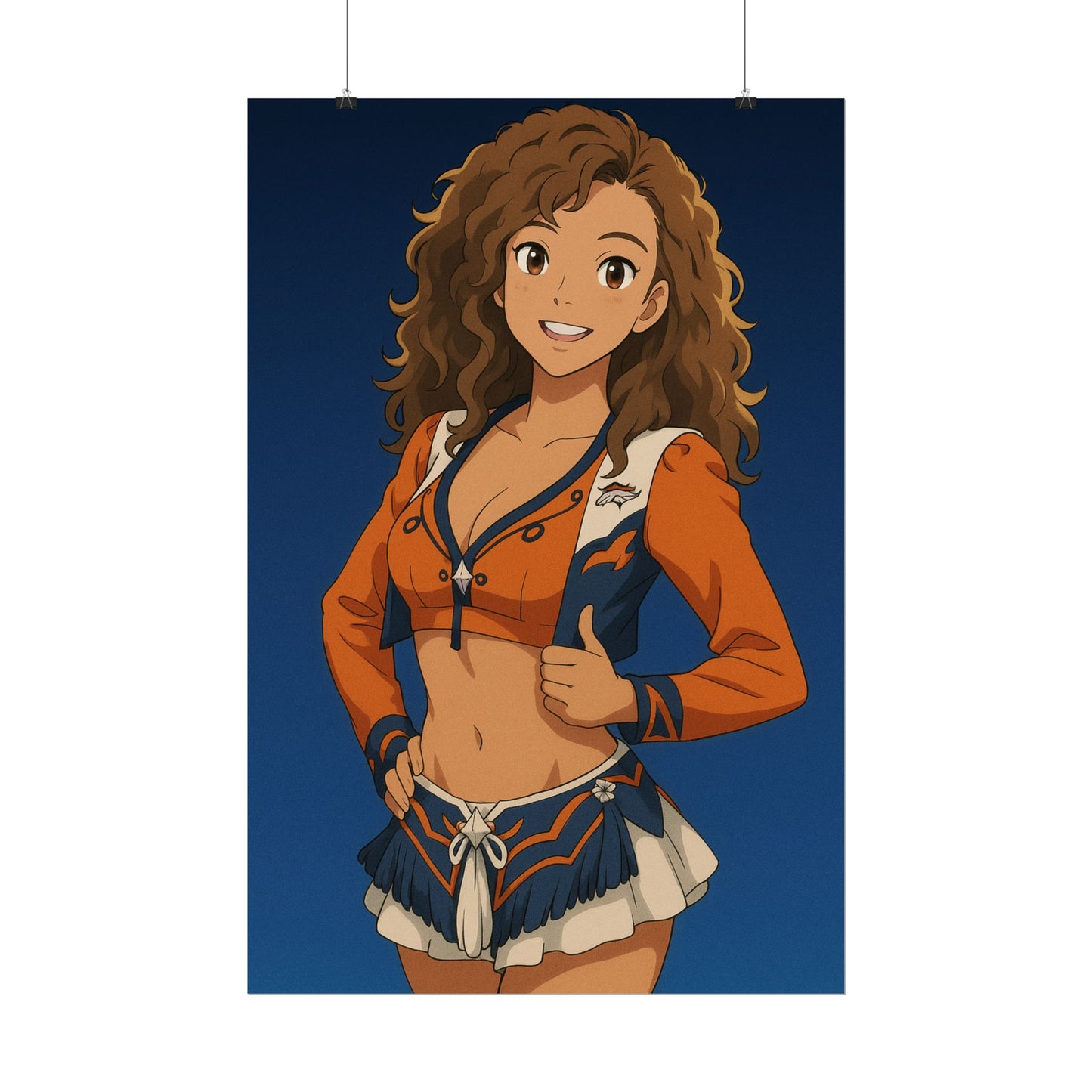 Loco Fits Anime Girls 'Broncos Cheerleader 2' Poster