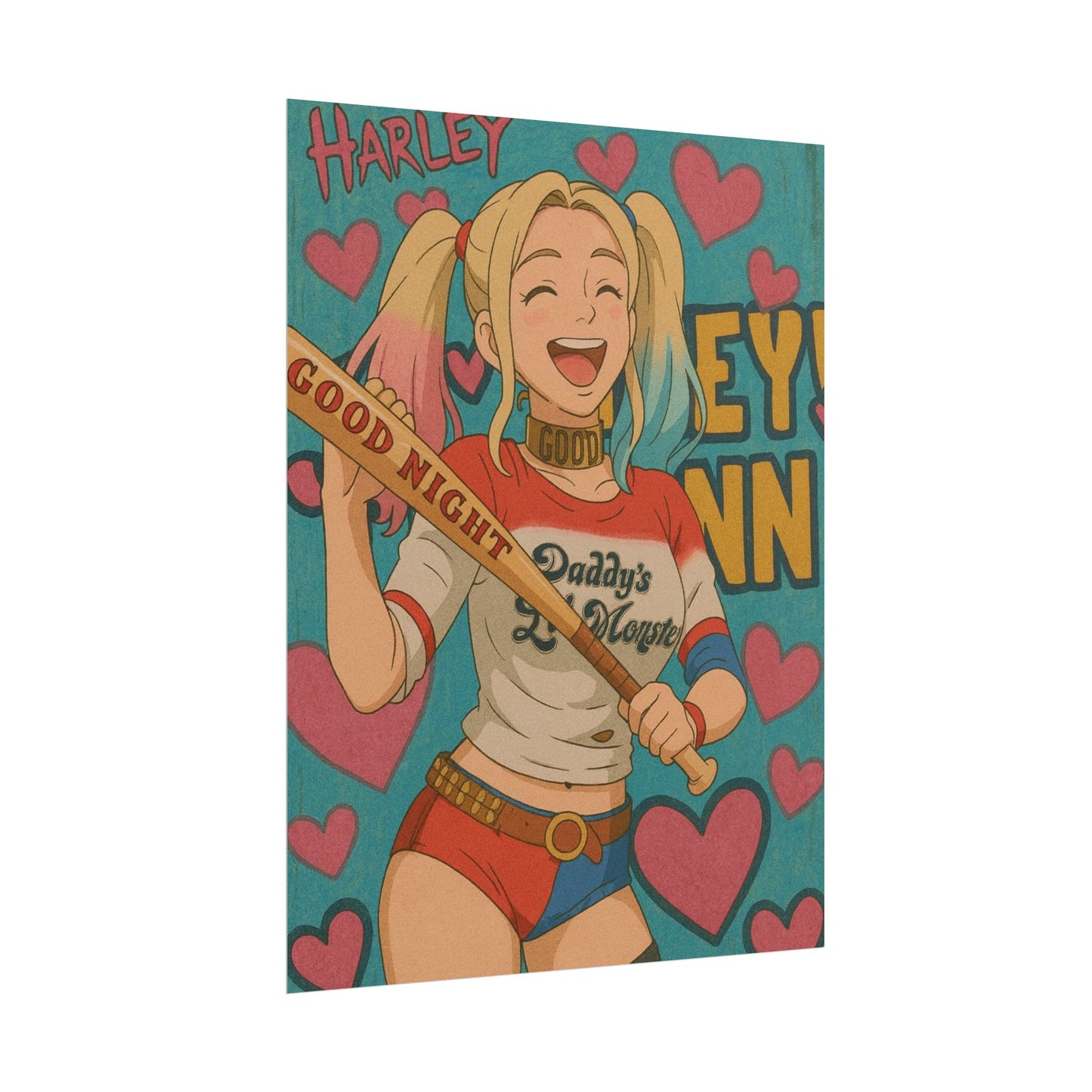 Loco Fits Anime Girls 'Happy Harley' Poster