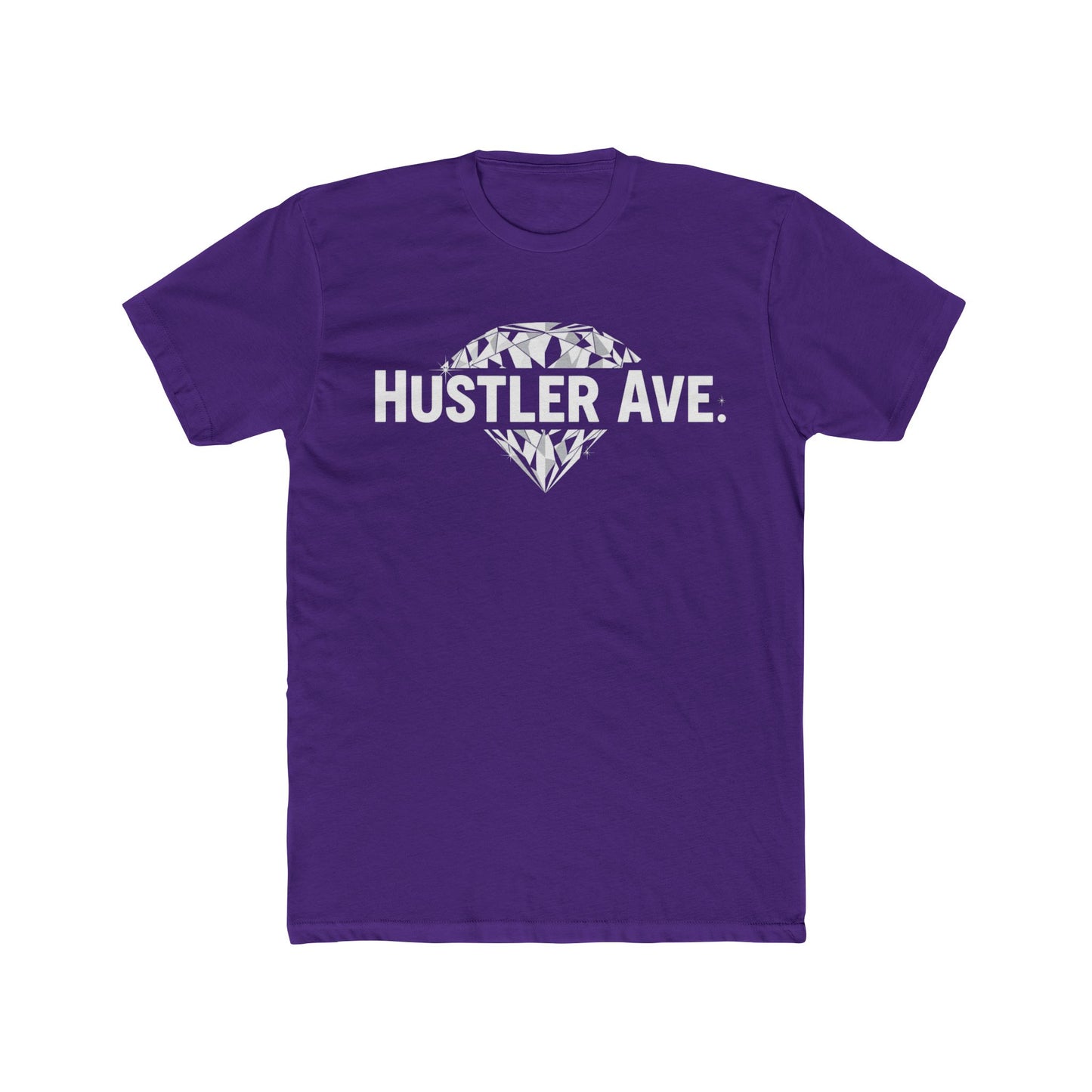 "Hustler Ave" Diamond Status Cotton Crew Tee
