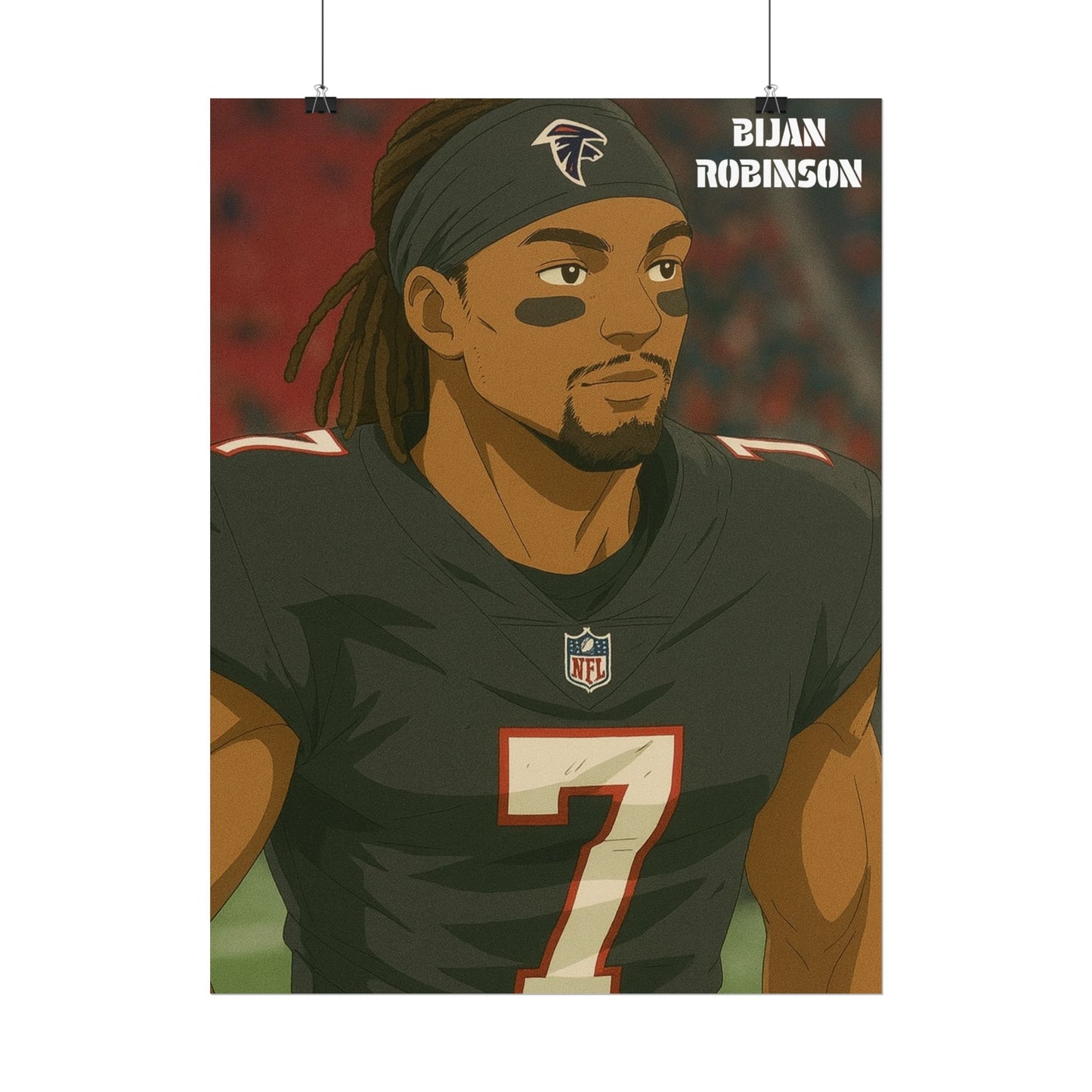 Loco Fits Anime Football 'Bijan Robinson' Poster V2