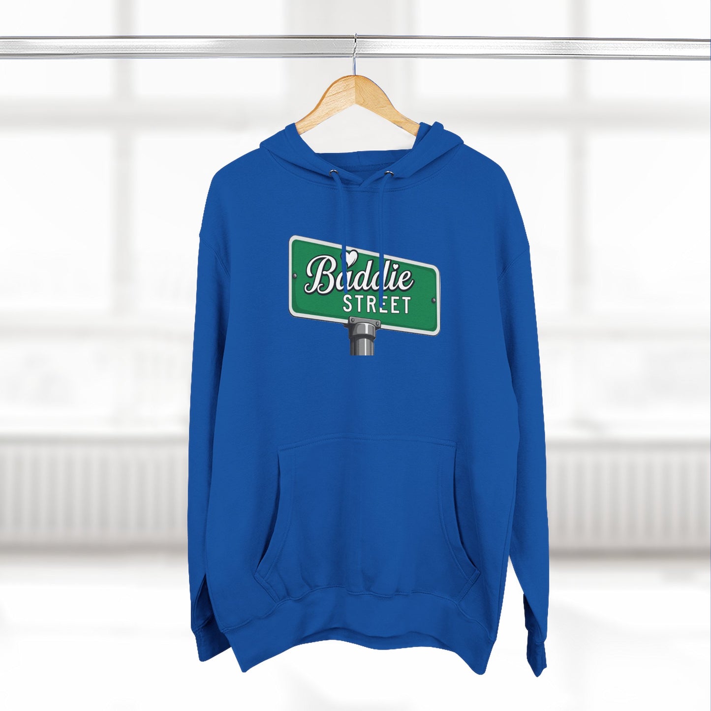 "Baddie Street" Bold Street Sign Fleece Hoodie