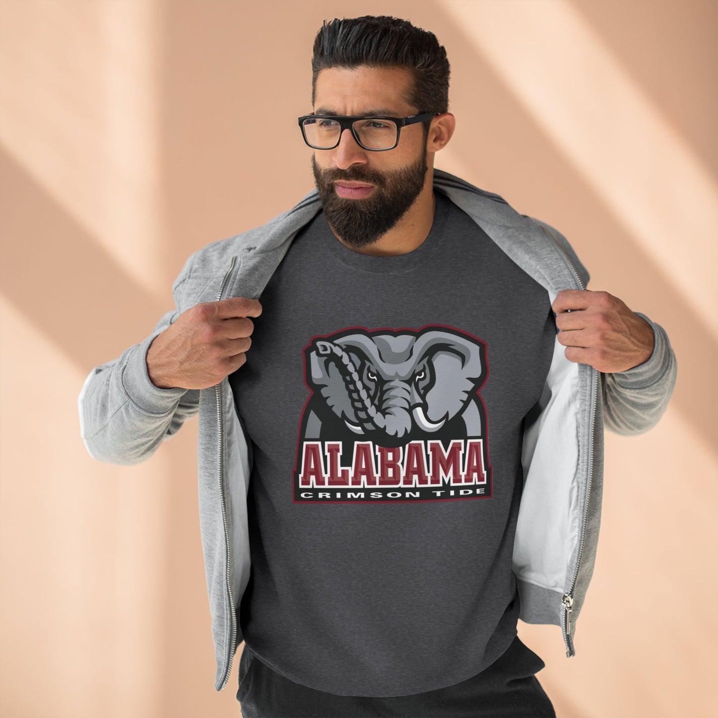 'Alabama Crimson Tide Big Al' Cotton Crewneck Sweatshirt