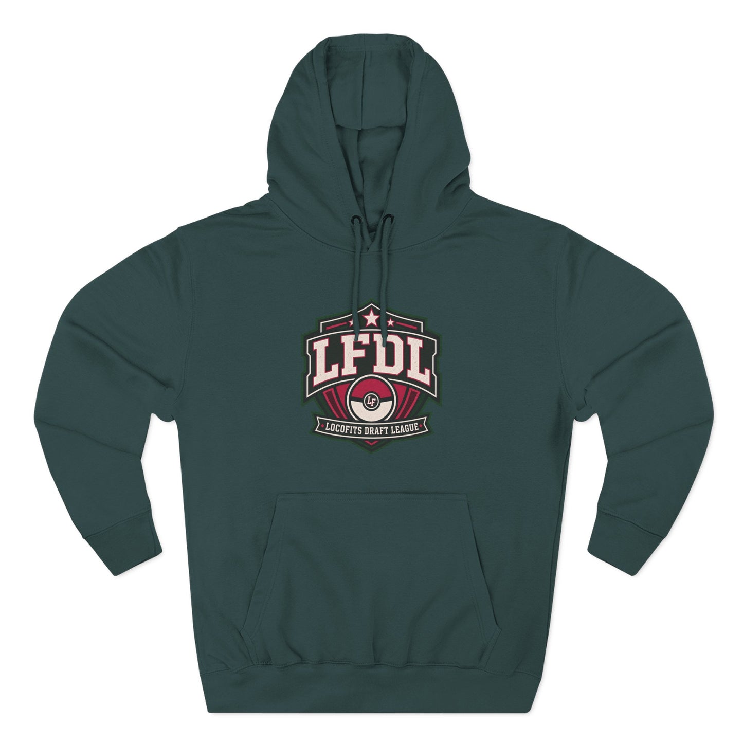 LocoFits Draft League Rhode Island Three-Panel Fleece Hoodie