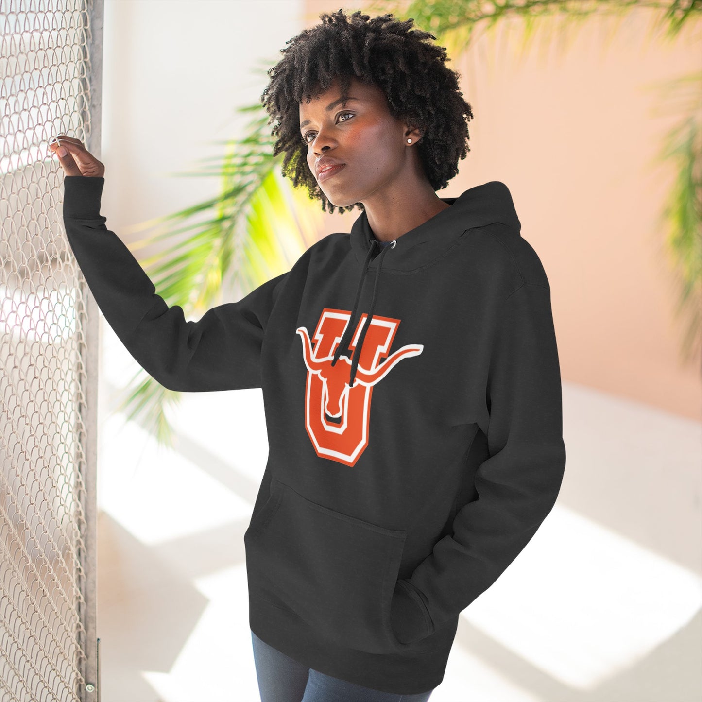 'Texas U Longhorns' Three-Panel Fleece Hoodie