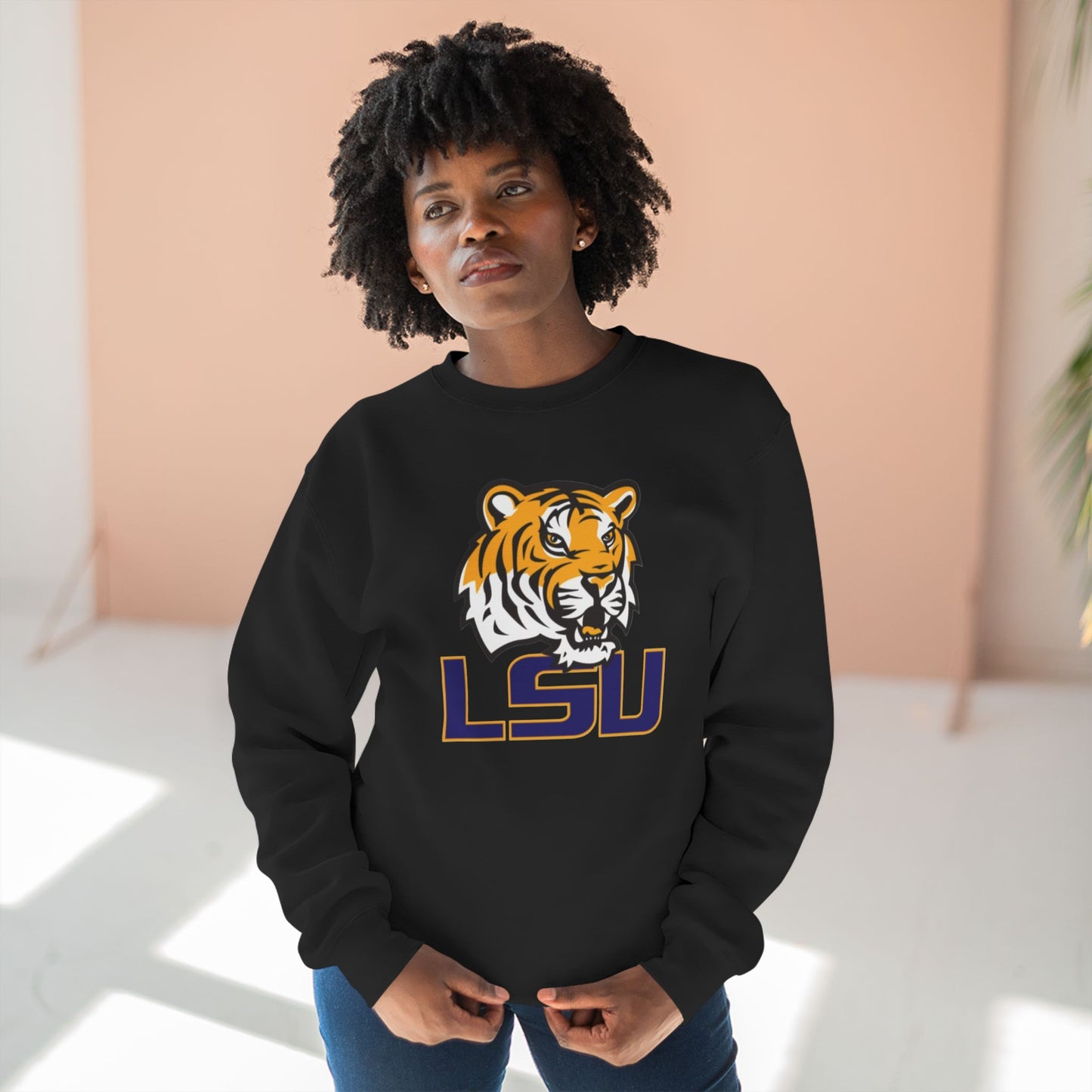 'LSU Tigers Head' Cotton Crewneck Sweatshirt