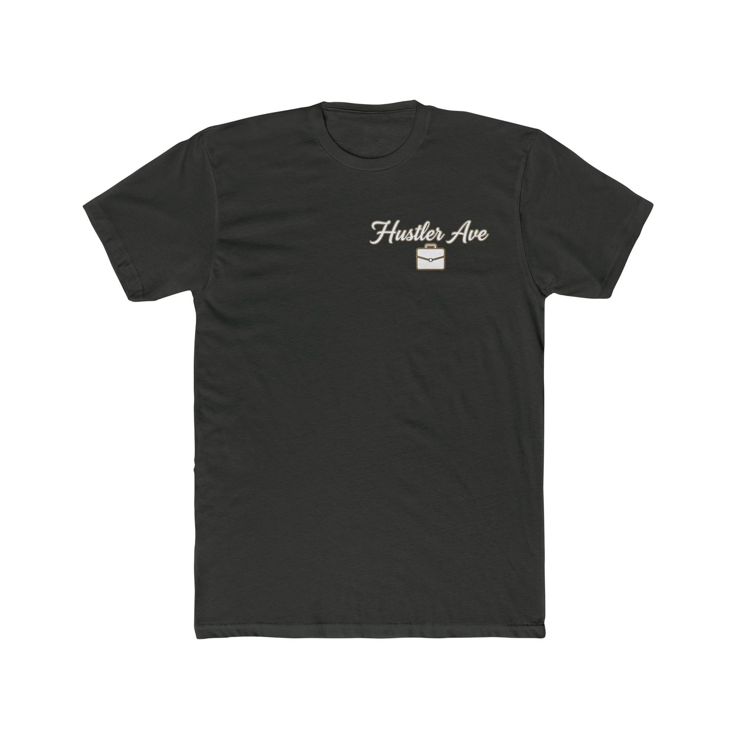 Black "Hustler Ave" All Business Briefcase Pocket Logo T-Shirt