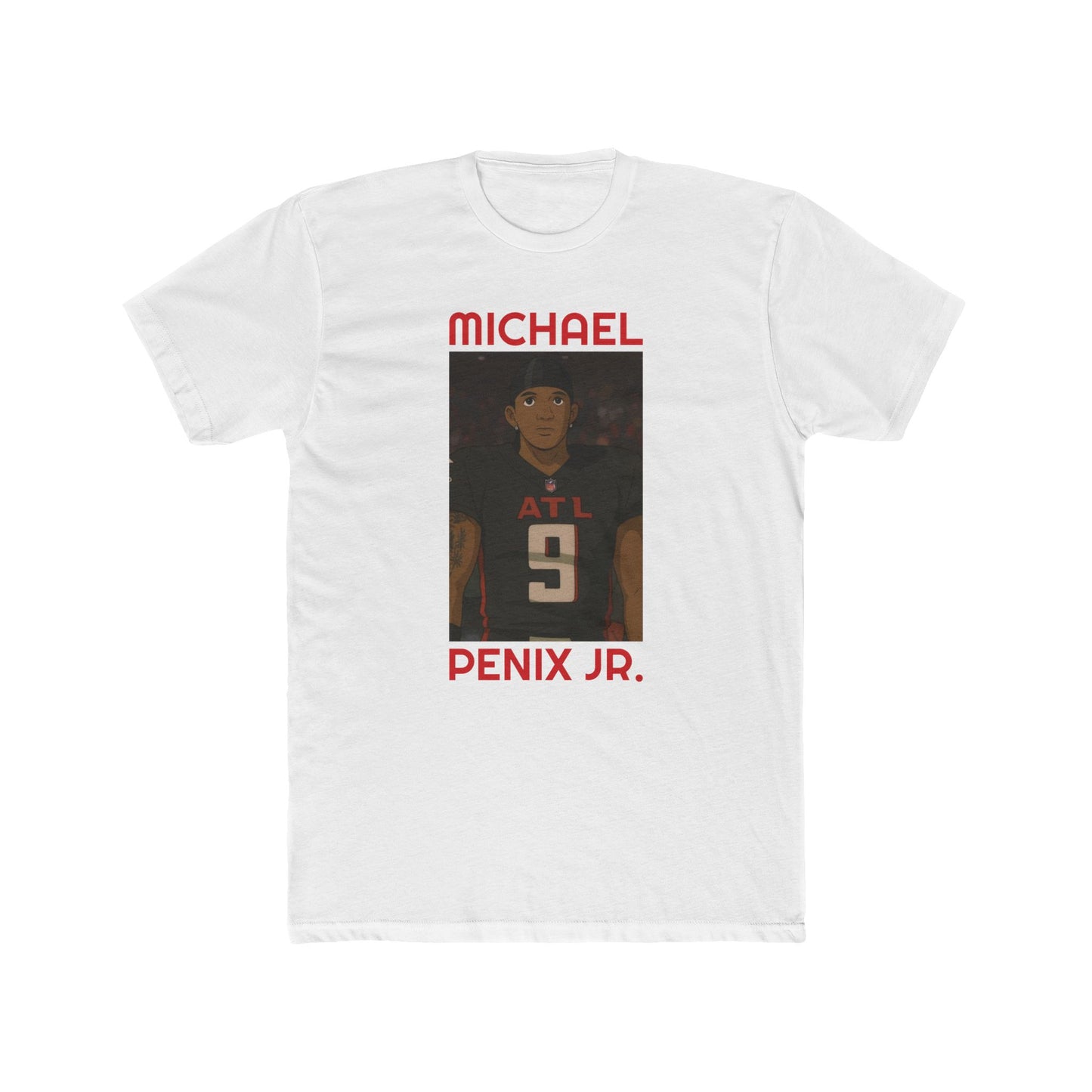 Anime Football 'Michael Penix Jr.' Cotton Crew Tee