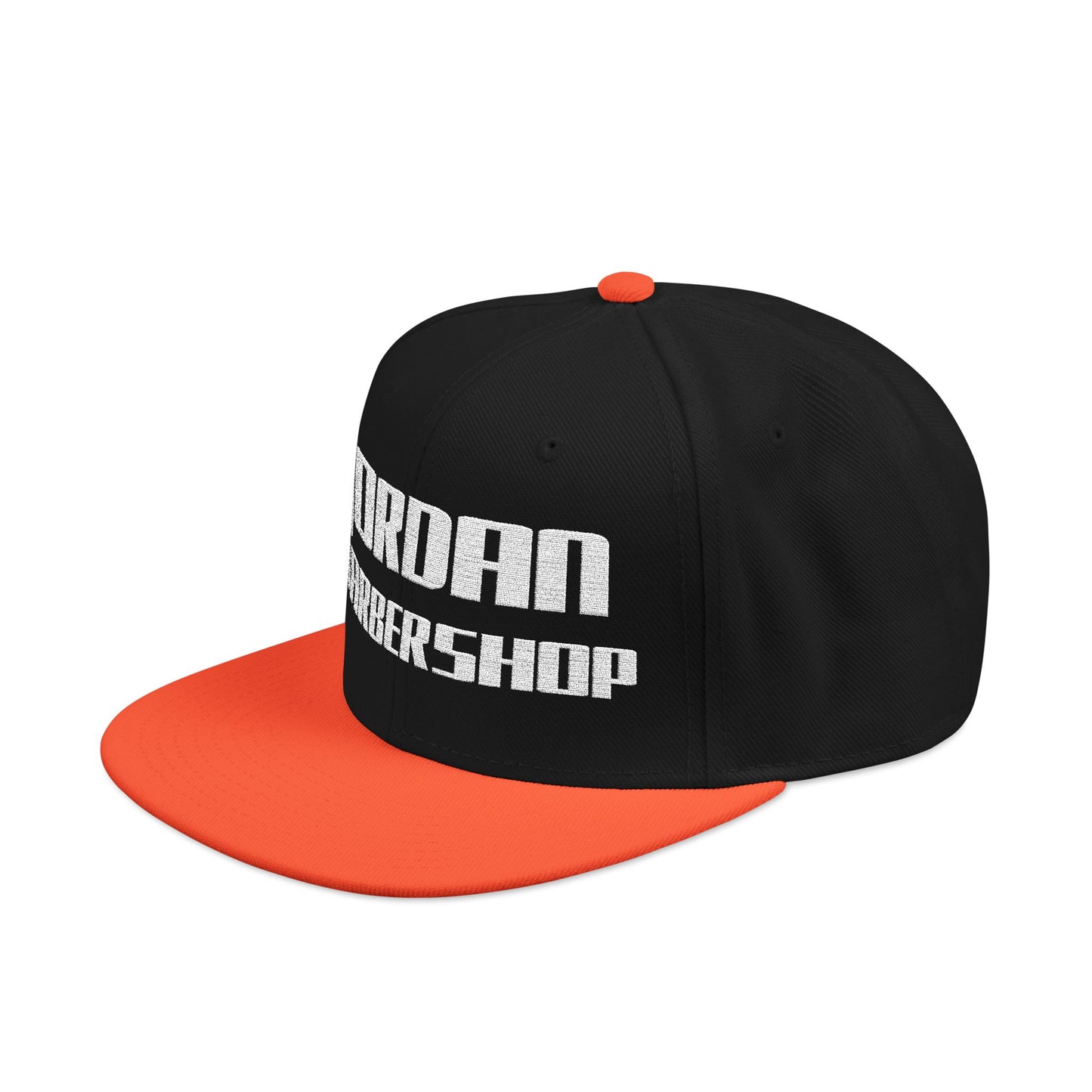 Jordan Barbershop White Text Snapback