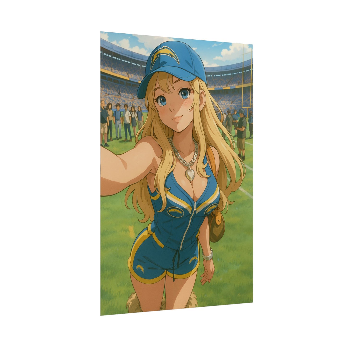 Loco Fits Anime Girls 'Chargers Girl Selfie' Poster