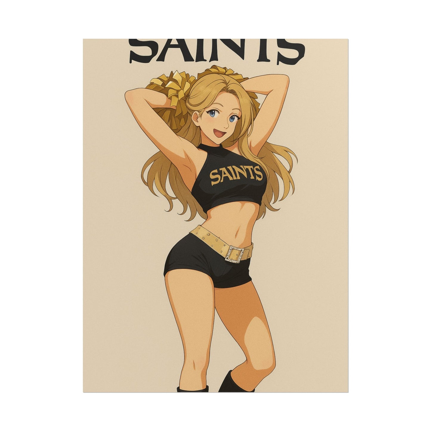 Loco Fits Anime Girls 'Saints Cheerleader 1' Poster