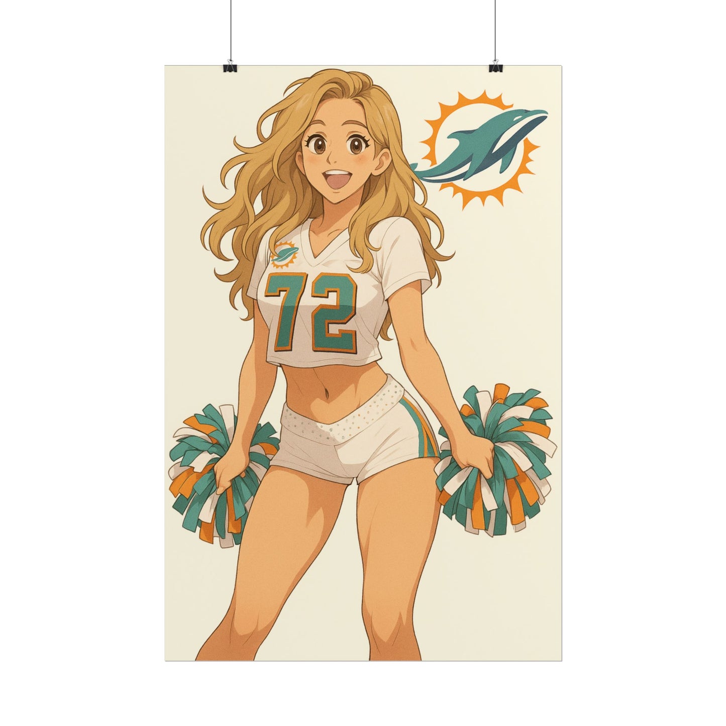Loco Fits Anime Girls 'Dolphins Cheerleader 1' Poster
