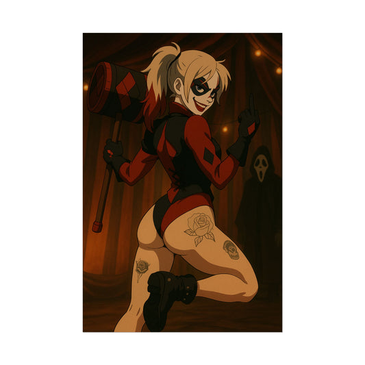 Loco Fits Anime Girls 'Harley Quinn Cosplay' Poster