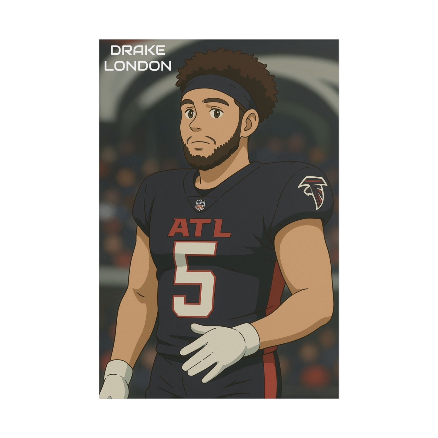 Loco Fits Anime Football 'Drake London' Poster