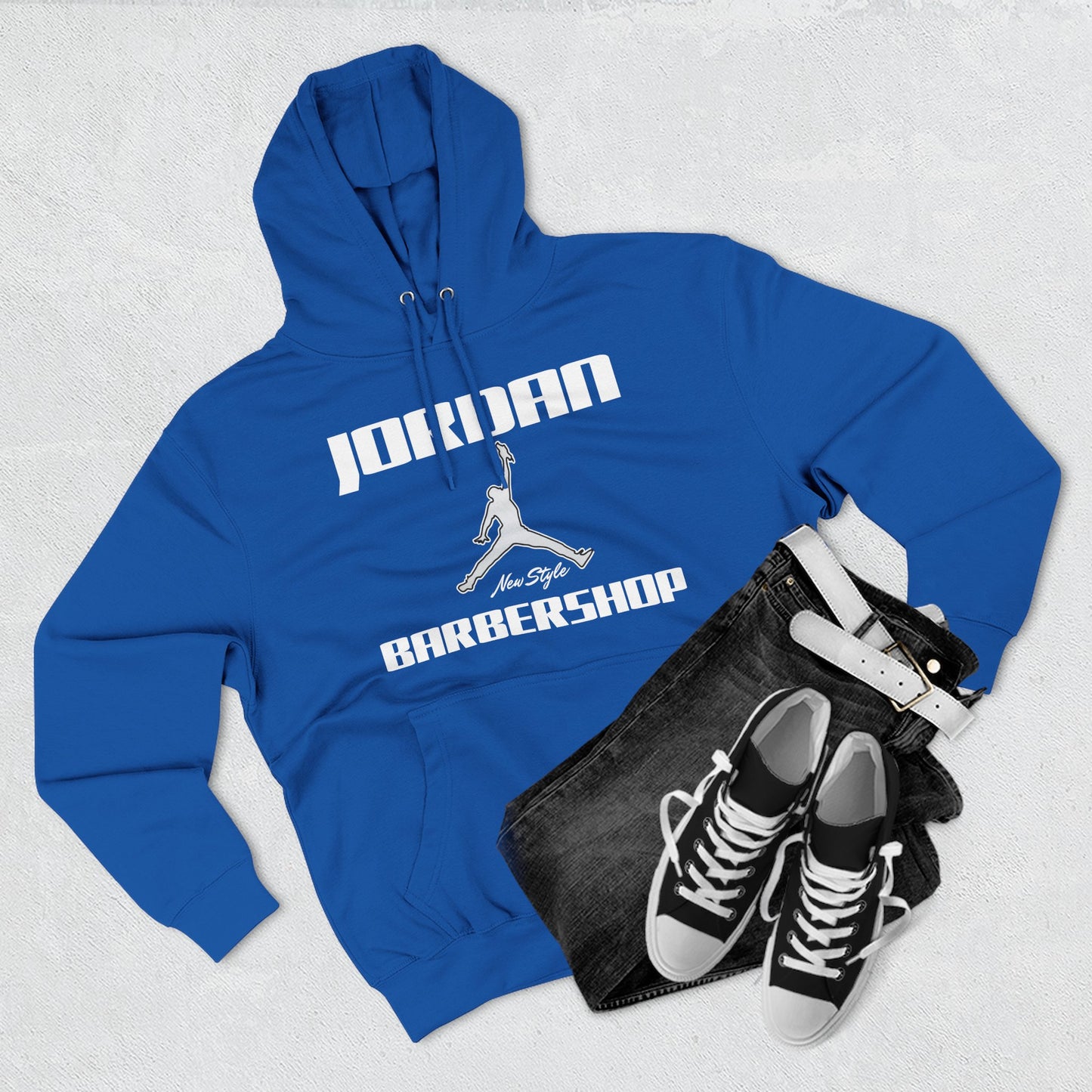 Jordan New Style Barbershop Fleece Hoodie (New White Font)