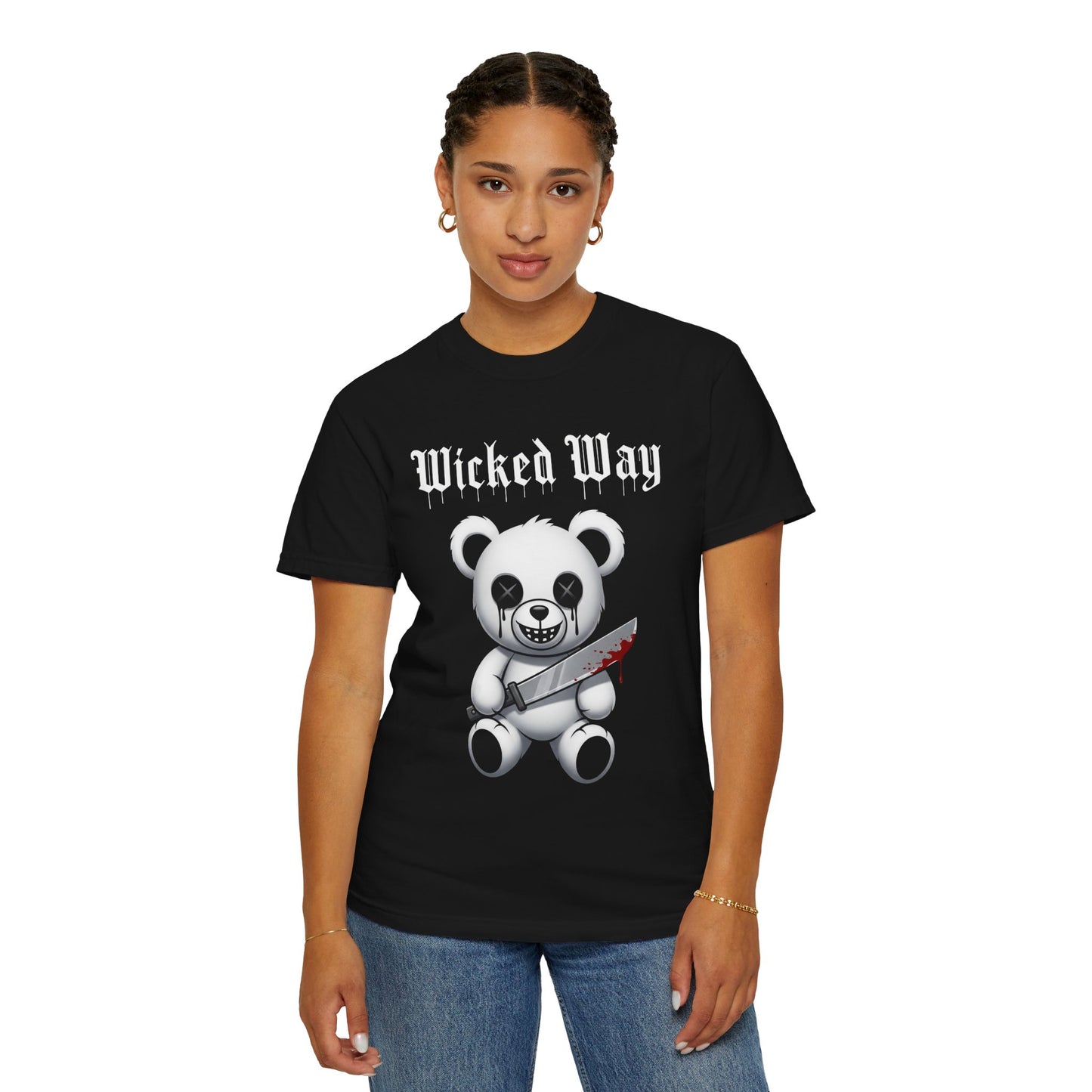 Limited Edition "Wicked Way" Machete Teddy 'Happy' Graphic T-Shirt