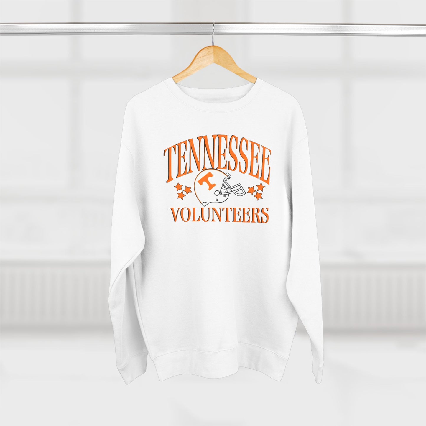 'Tennessee Vols Helmet & Stars' Cotton Crewneck Sweatshirt