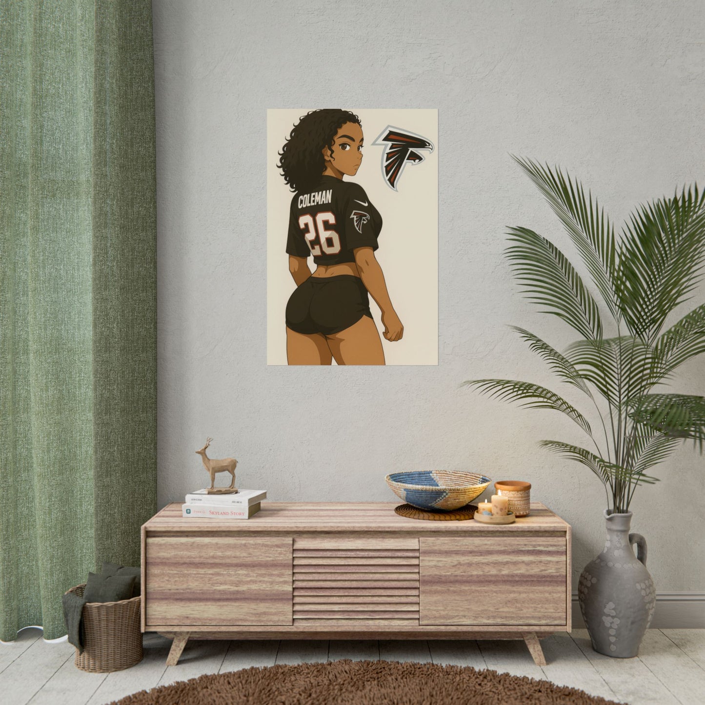 Loco Fits Anime Girls 'Falcons Girl 1' Poster