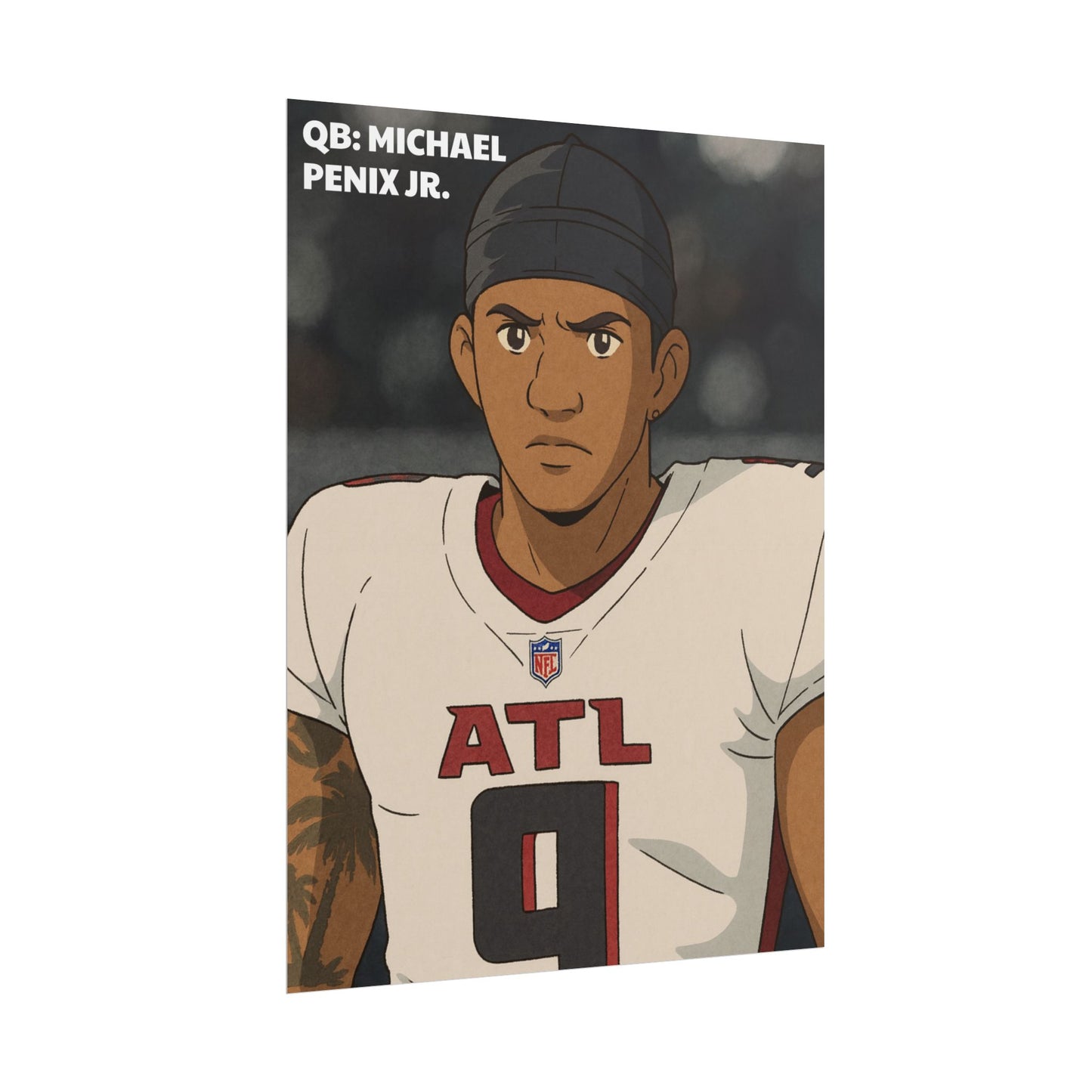 Loco Fits Anime Football 'QB: Michael Penix Jr' Poster