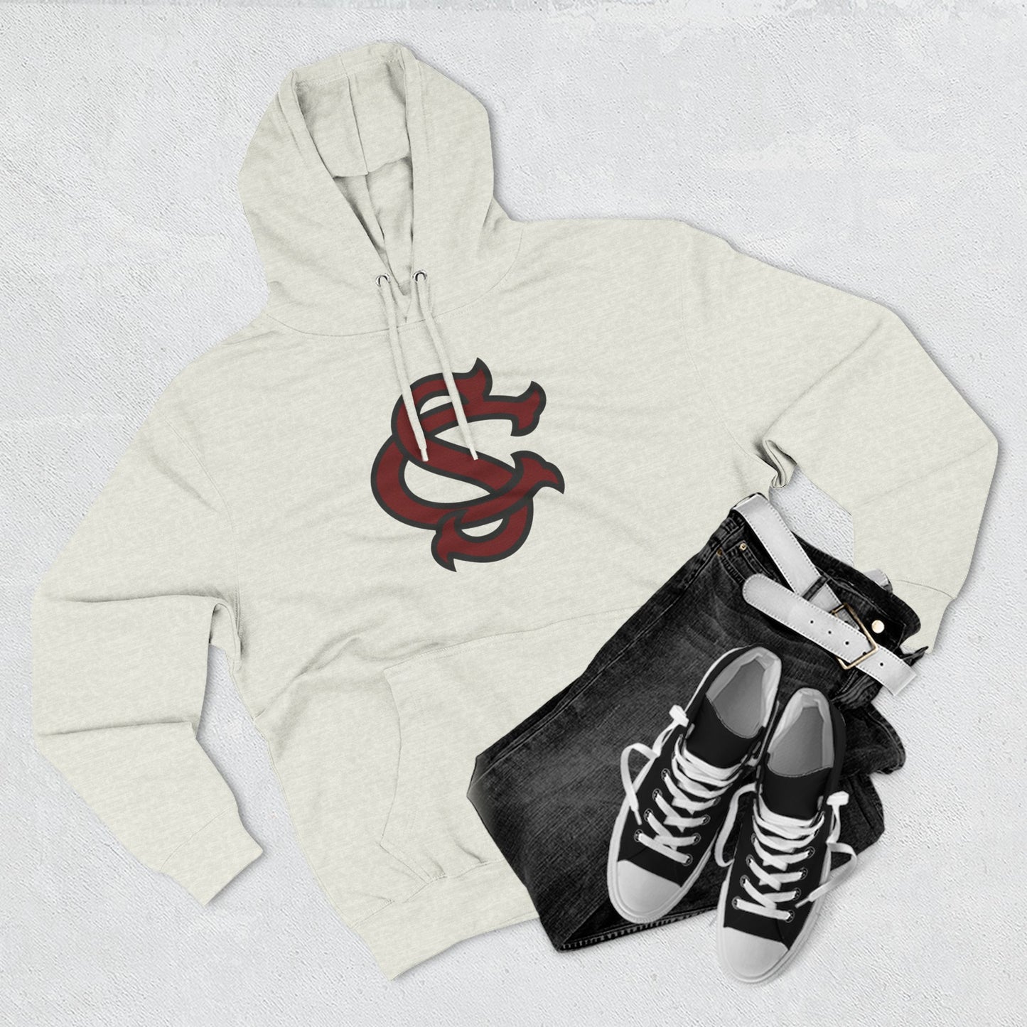 'South Carolina SC' Three-Panel Fleece Hoodie