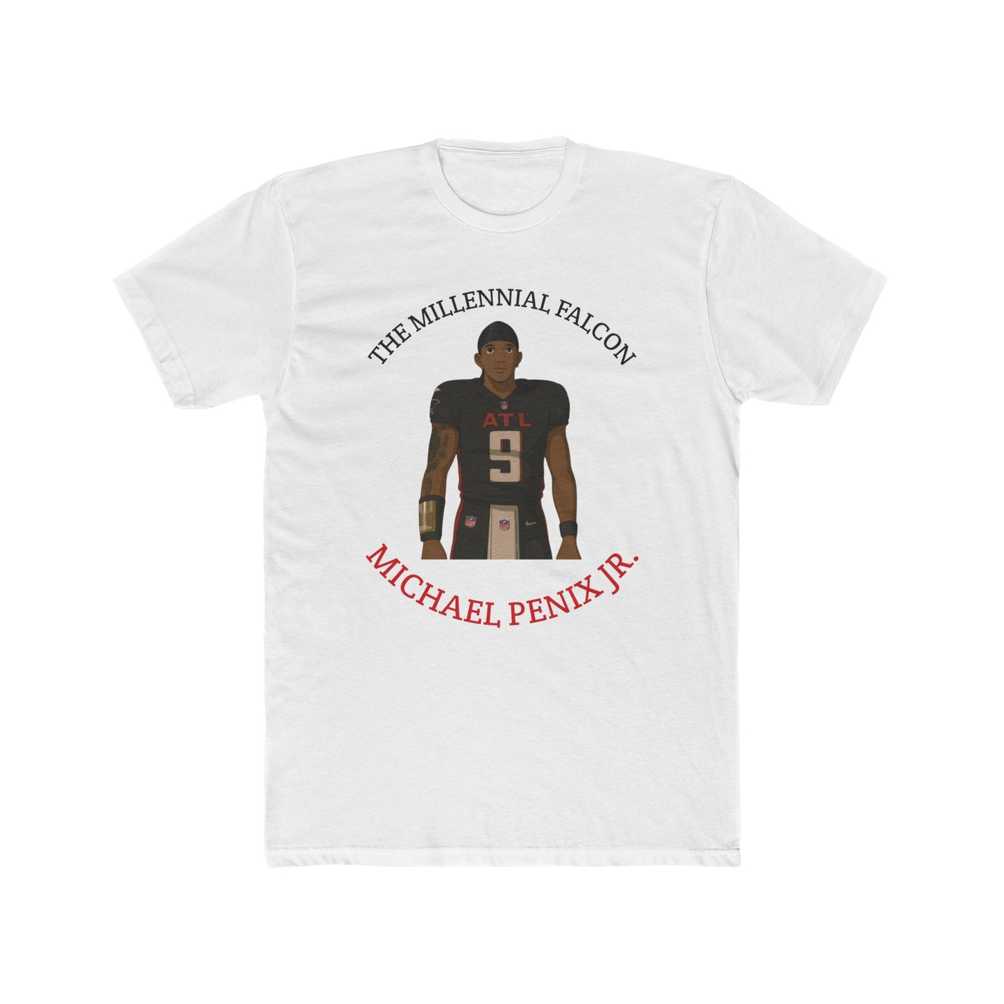 Anime Football 'The Millennial Falcon Michael Penix Jr.' Cotton Crew Tee