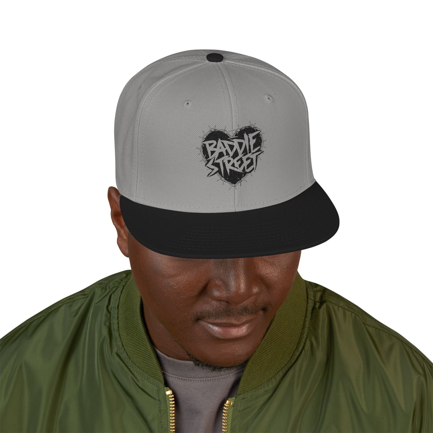 "Baddie Street" Barbed Wired Heart Logo Snapback Hat