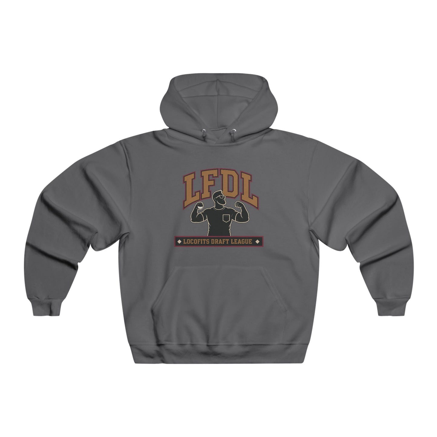 LocoFits Draft League LFDL Portrait Silhouette BR Men's NUBLEND® Hooded Sweatshirt