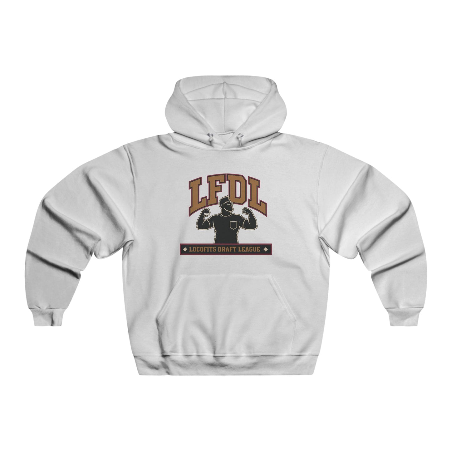 LocoFits Draft League LFDL Portrait Silhouette BR Men's NUBLEND® Hooded Sweatshirt