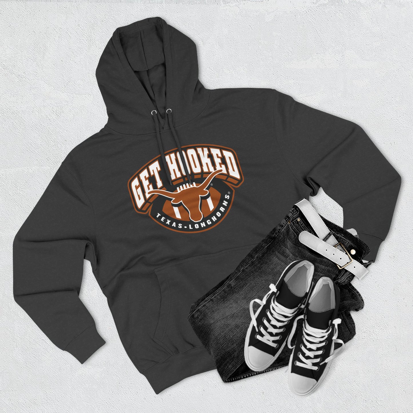 'Texas Longhorn Football, Get Hooked' Three-Panel Fleece Hoodie