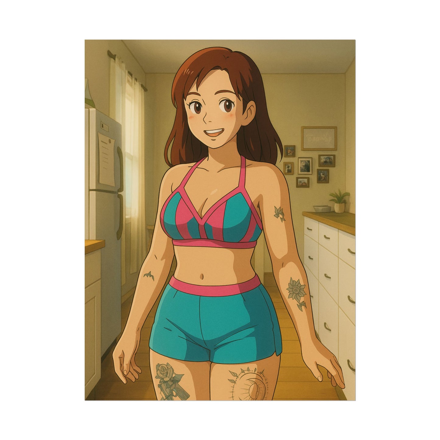 Loco Fits Anime Girls 'Post Workout Snack' Poster