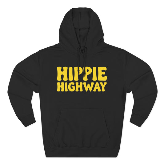"Hippie Highway" Big Script Fleece Hoodie