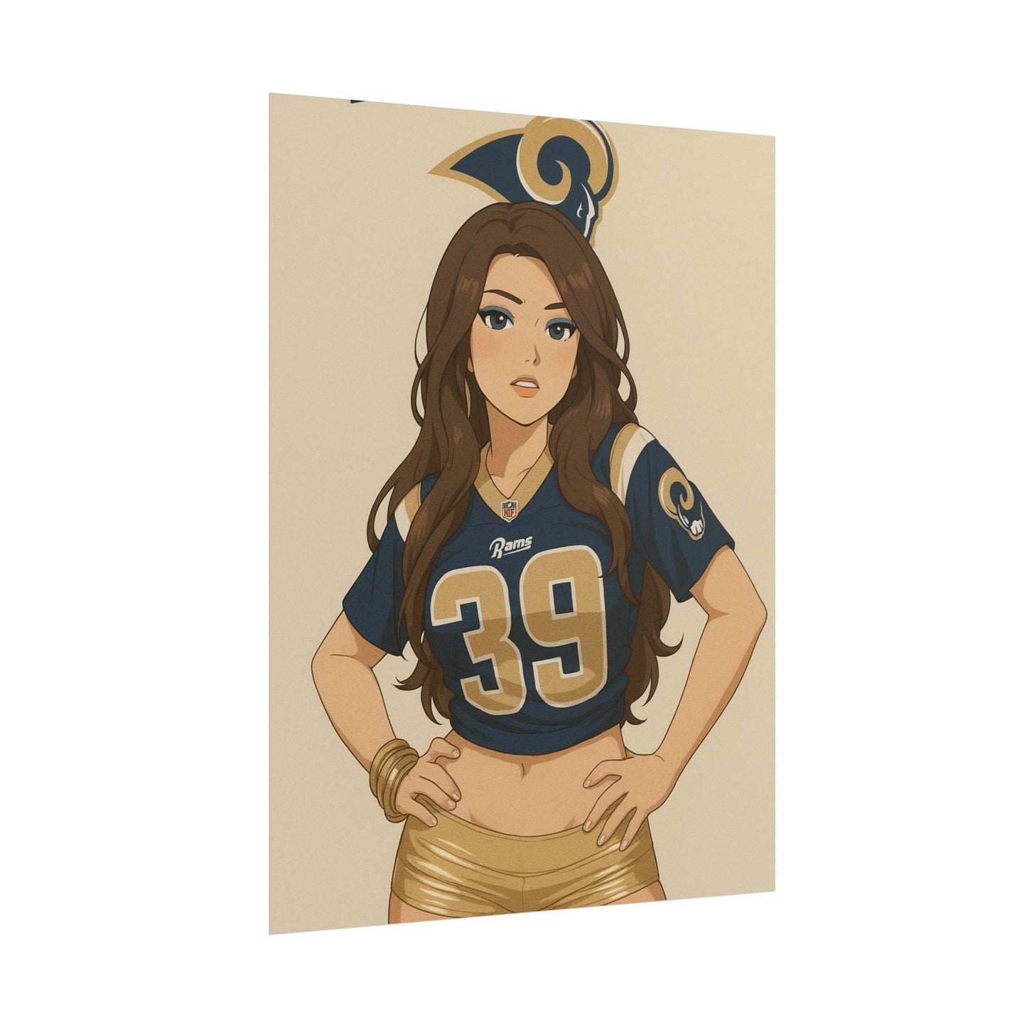 Loco Fits Anime Girls 'Rams Girl 1' Poster