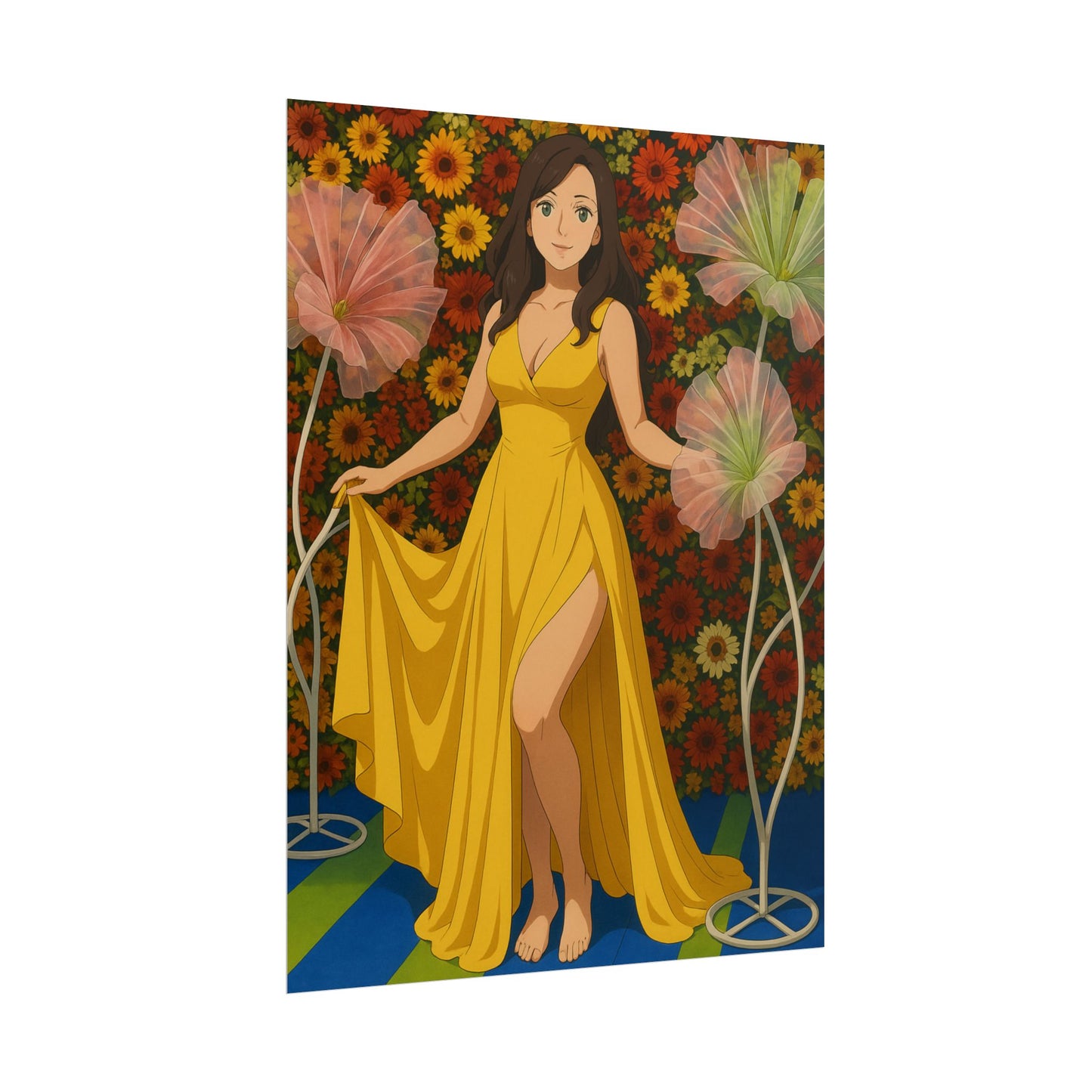 Loco Fits Anime Girls 'Flower Girl' Poster