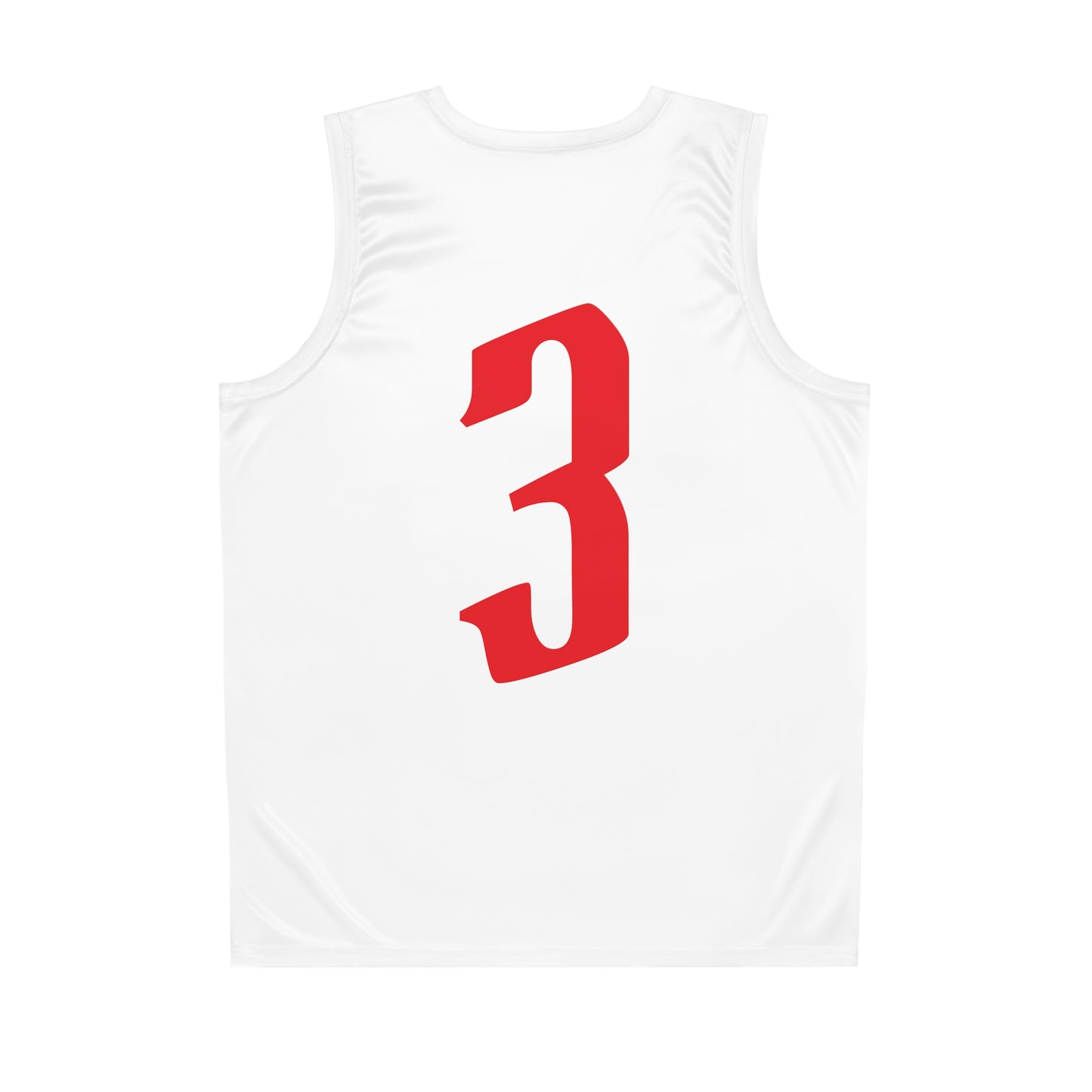 White & Red "Wicked Way" #3 Double Butcher Knives Alt. Basketball Jersey
