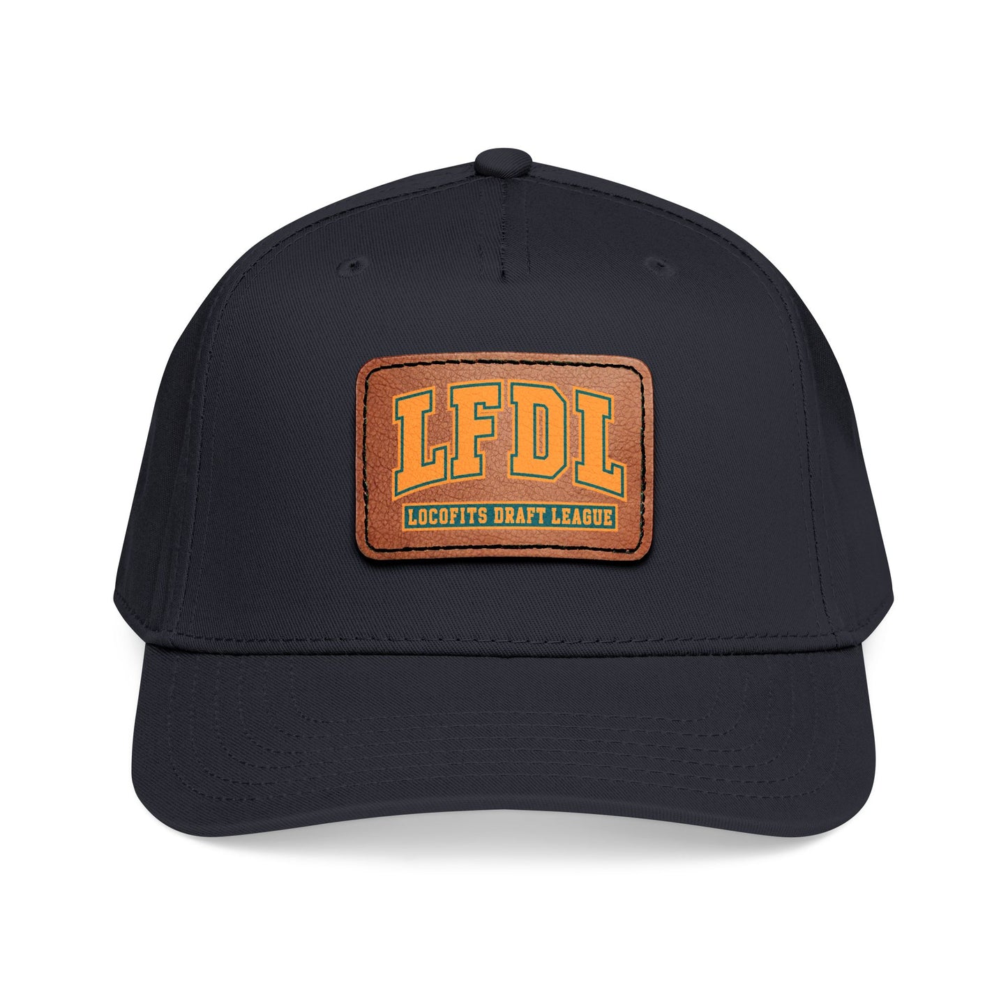 LocoFits Draft League LFDL NC Base Mid Profile Baseball Cap w/ Leather Patch