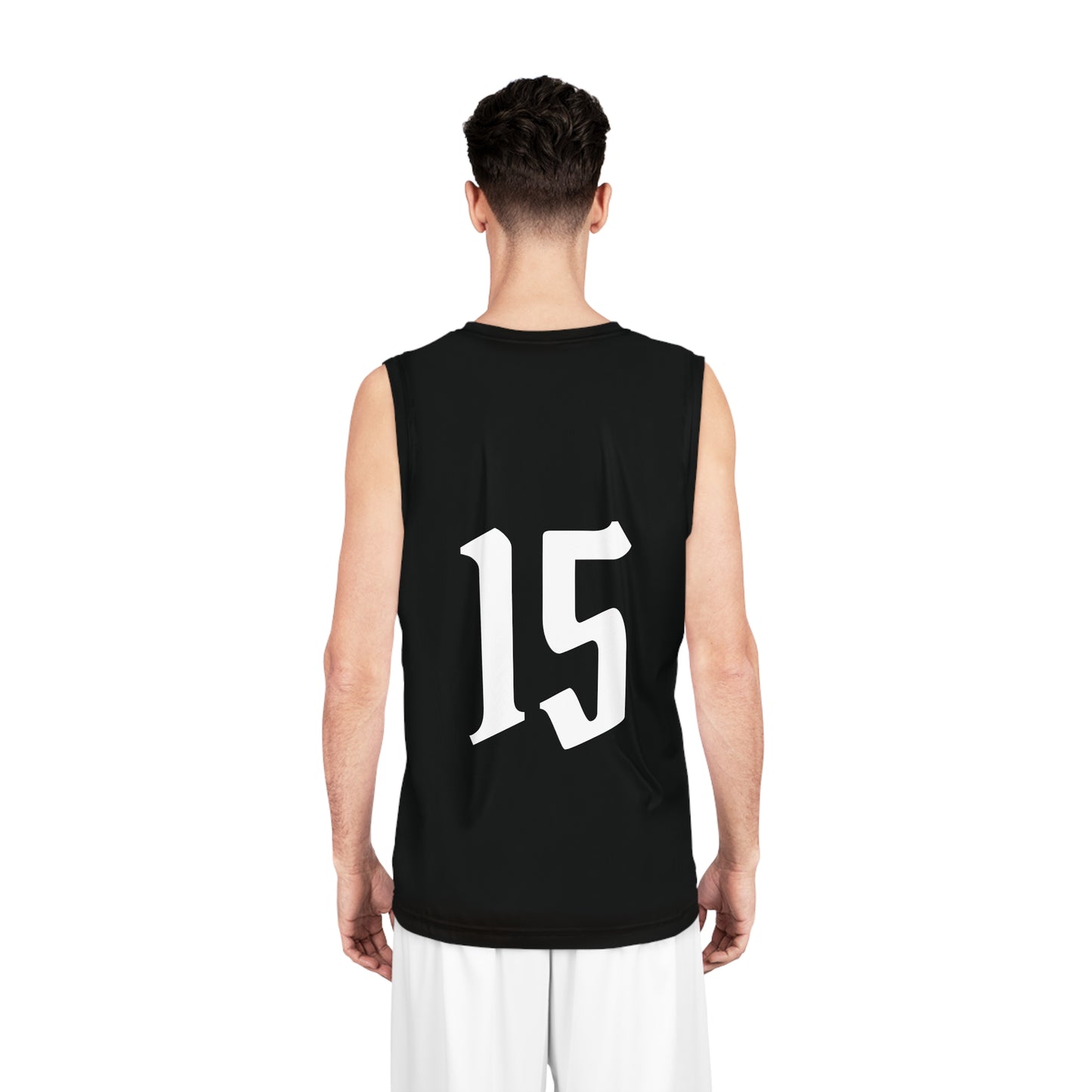 Black & White "Wicked Way" #15 Butcher Knife Alt. Basketball Jersey