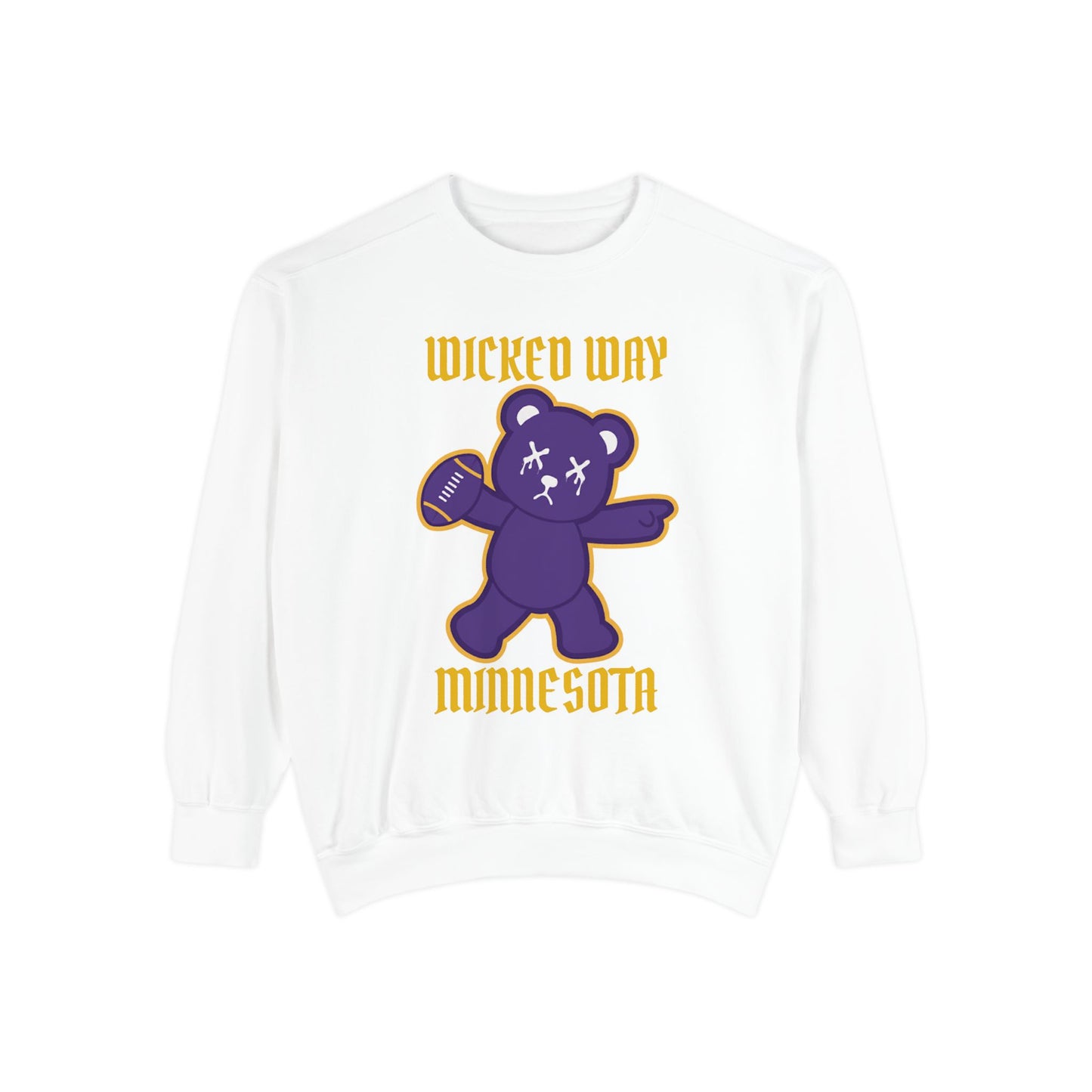"Wicked Way" Minnesota Deady Bear Football Dyed Sweatshirt