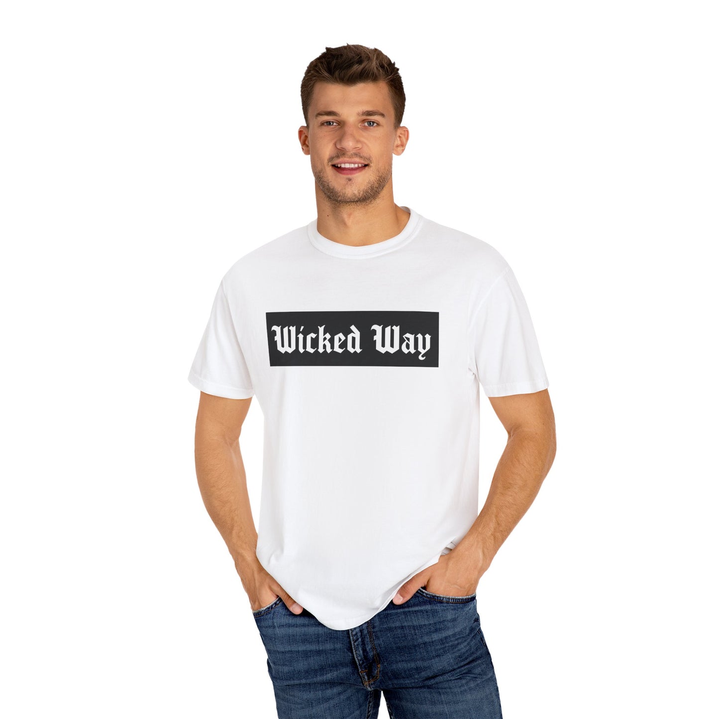 "Wicked Way" Block Gothic Lettering T-shirt