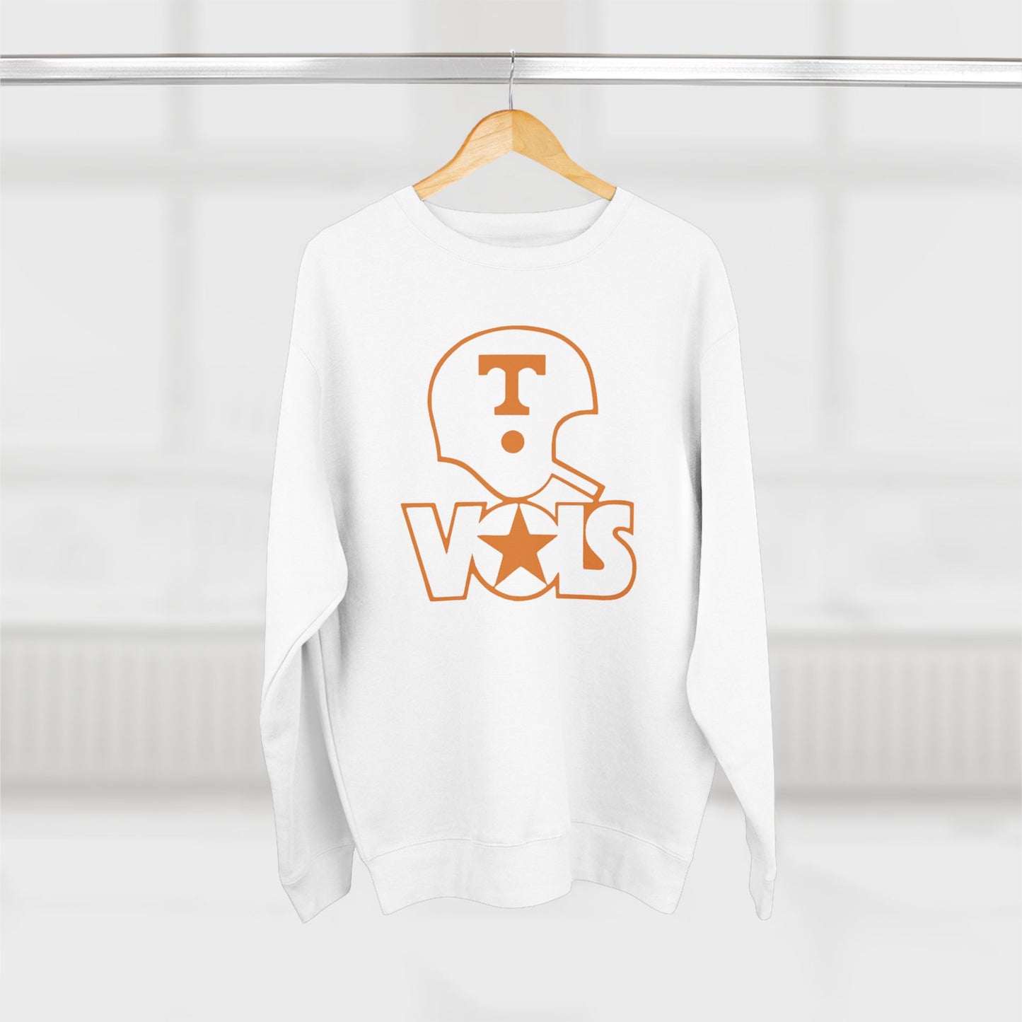 'Vols Football Helmet' Cotton Crewneck Sweatshirt