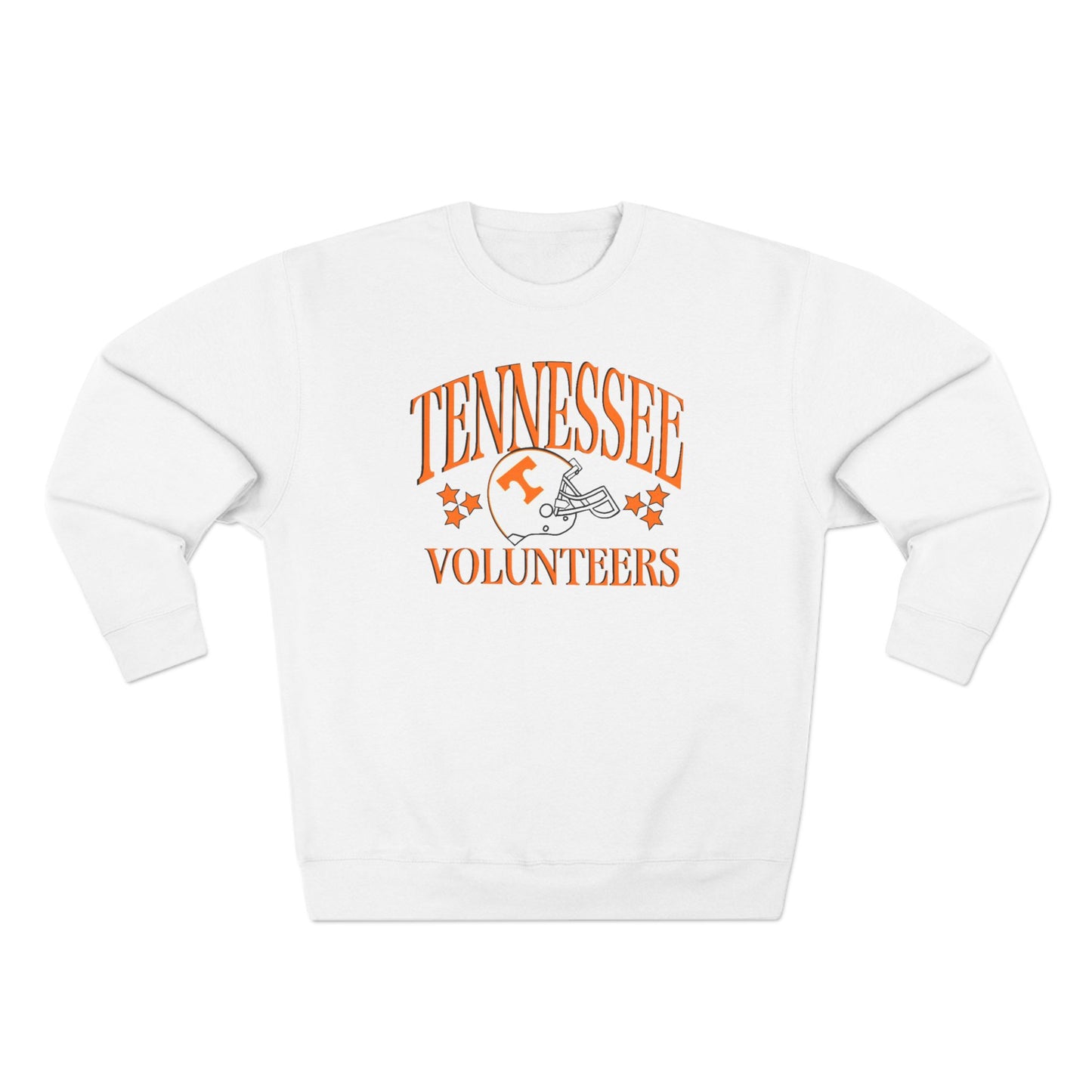 'Tennessee Vols Helmet & Stars' Cotton Crewneck Sweatshirt