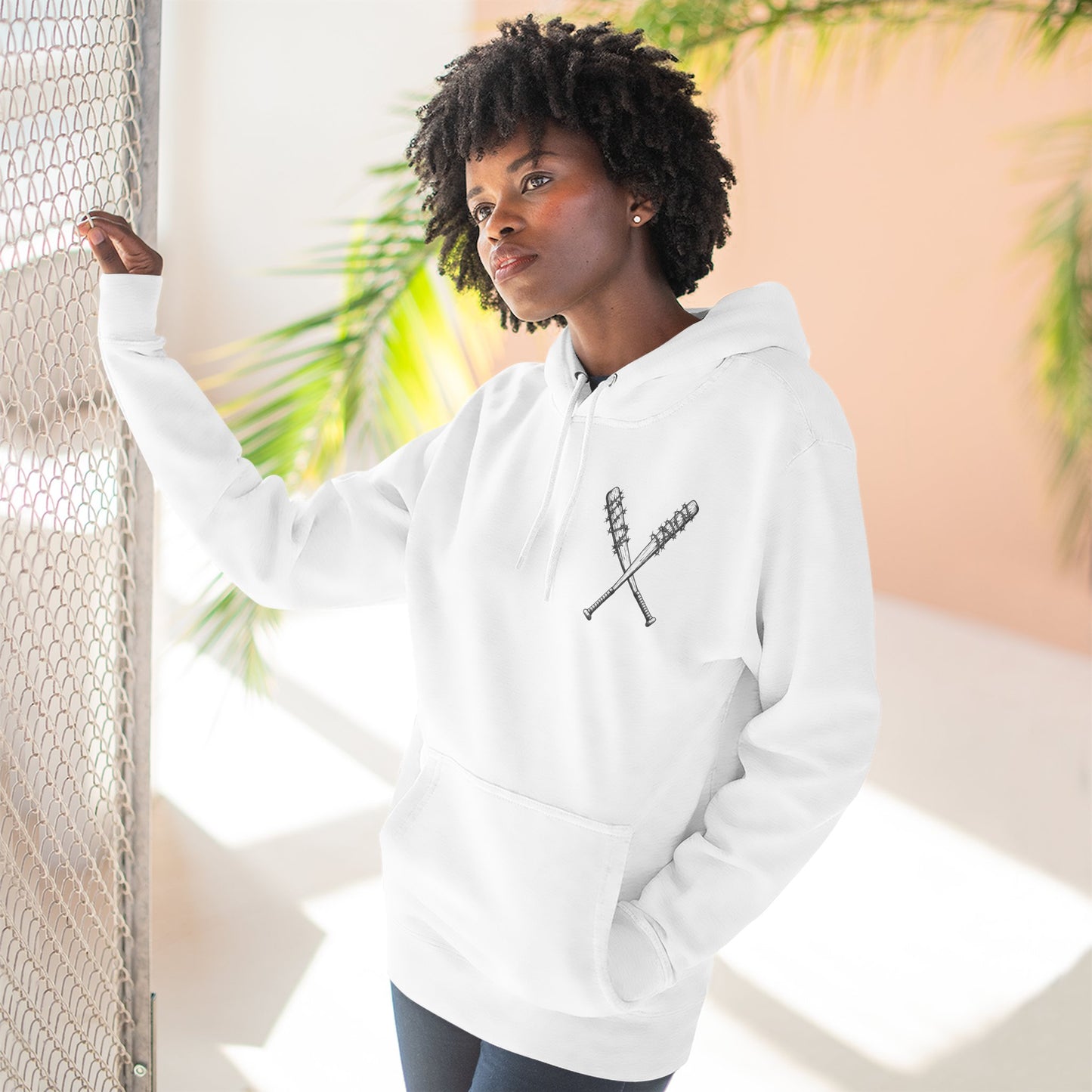 "Baddie Street" Baddie Bat V7 Medium Chest/ V8 Back Logo Fleece Hoodie