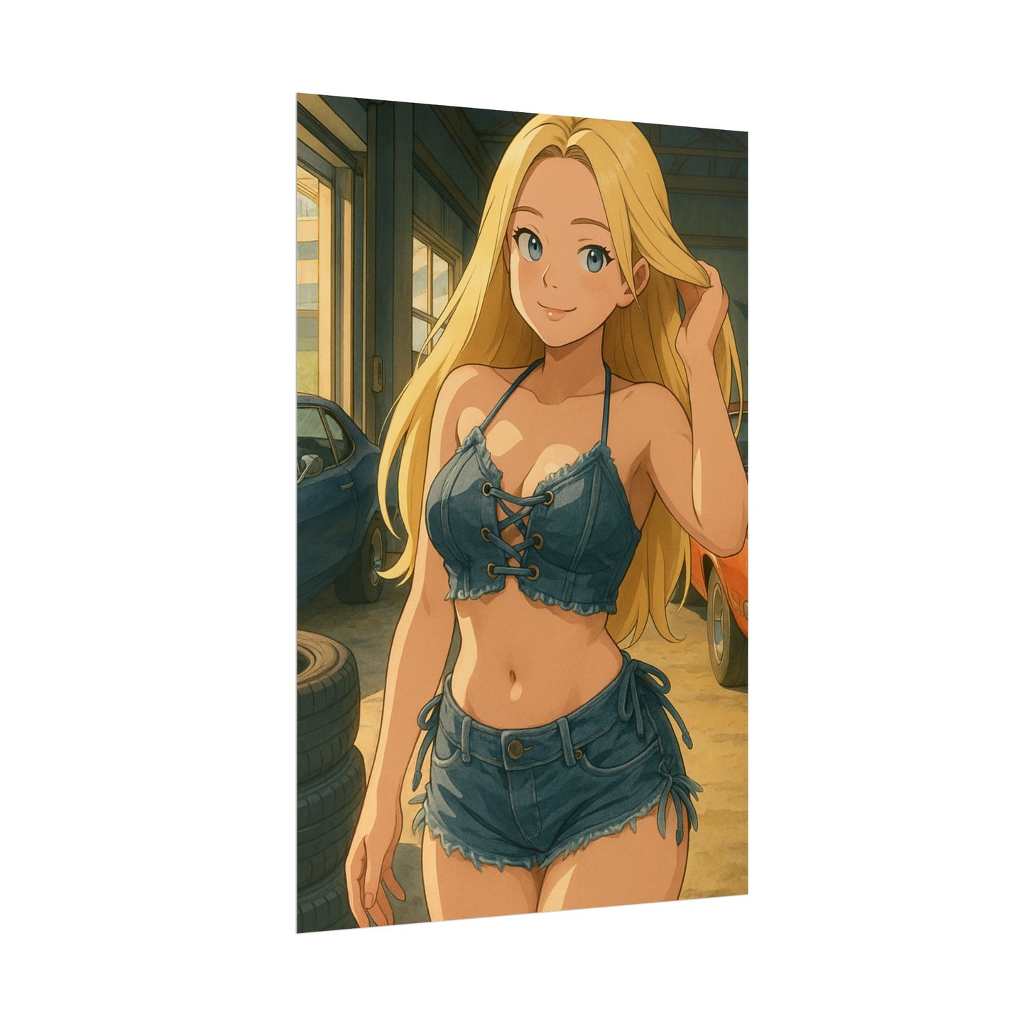 Loco Fits Anime Girls 'Garage Bunny' Poster