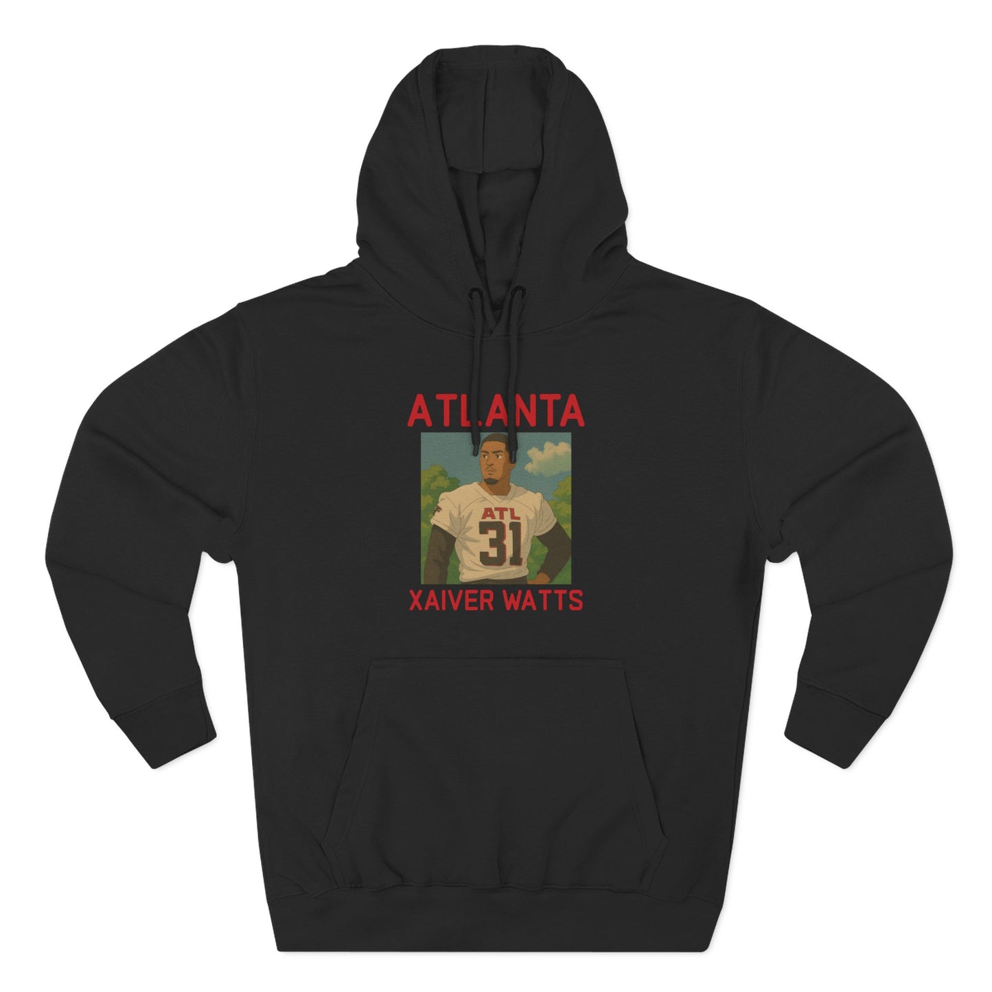 Anime Football 'Atlanta Xaiver Watts' Three-Panel Fleece Hoodie