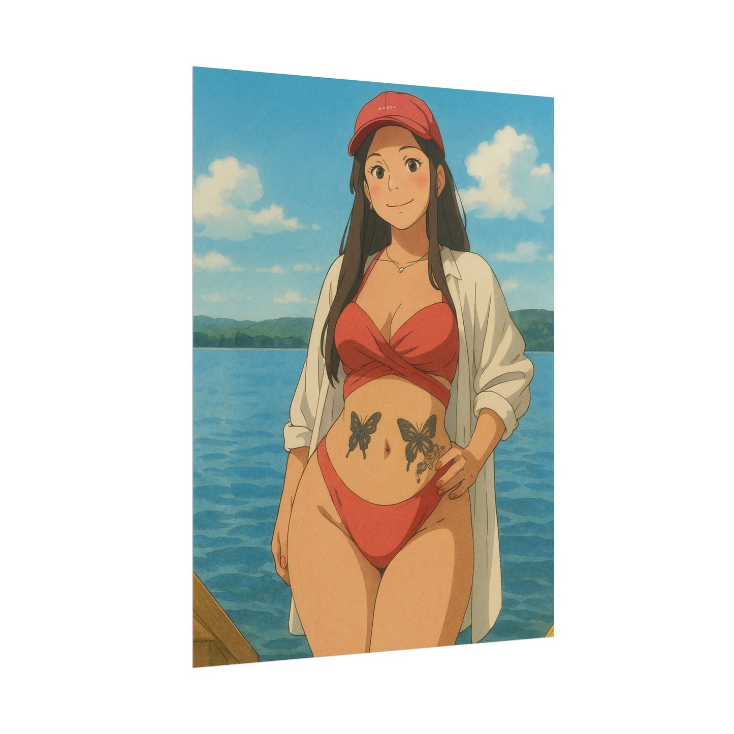 Loco Fits Anime Girls 'On the Dock' Poster