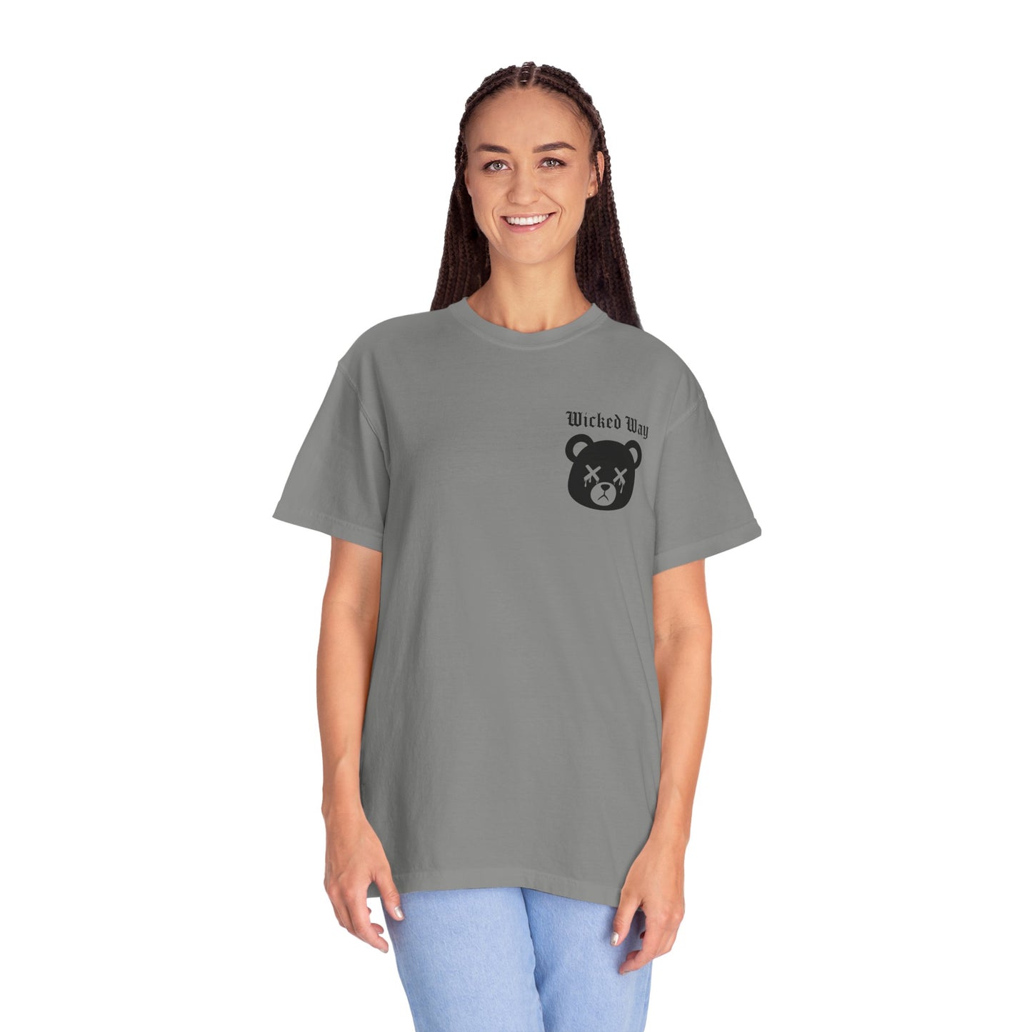 "Wicked Way" Dead Bear Head Pocket Logo Graphic T-Shirt (Multi Color Options)
