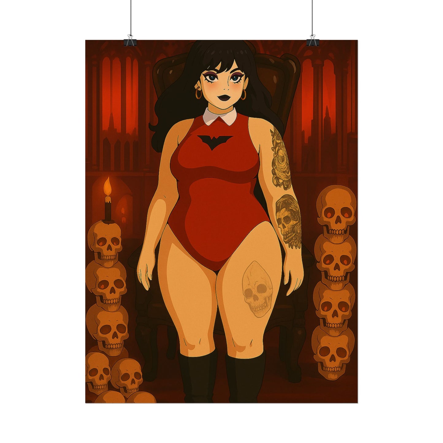 Loco Fits Anime Girls 'Goth Vixen' Poster