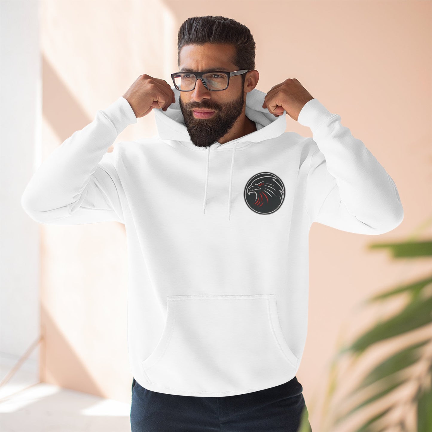 Loco Fits Dirty Birds Falcon Head Three-Panel Fleece Hoodie